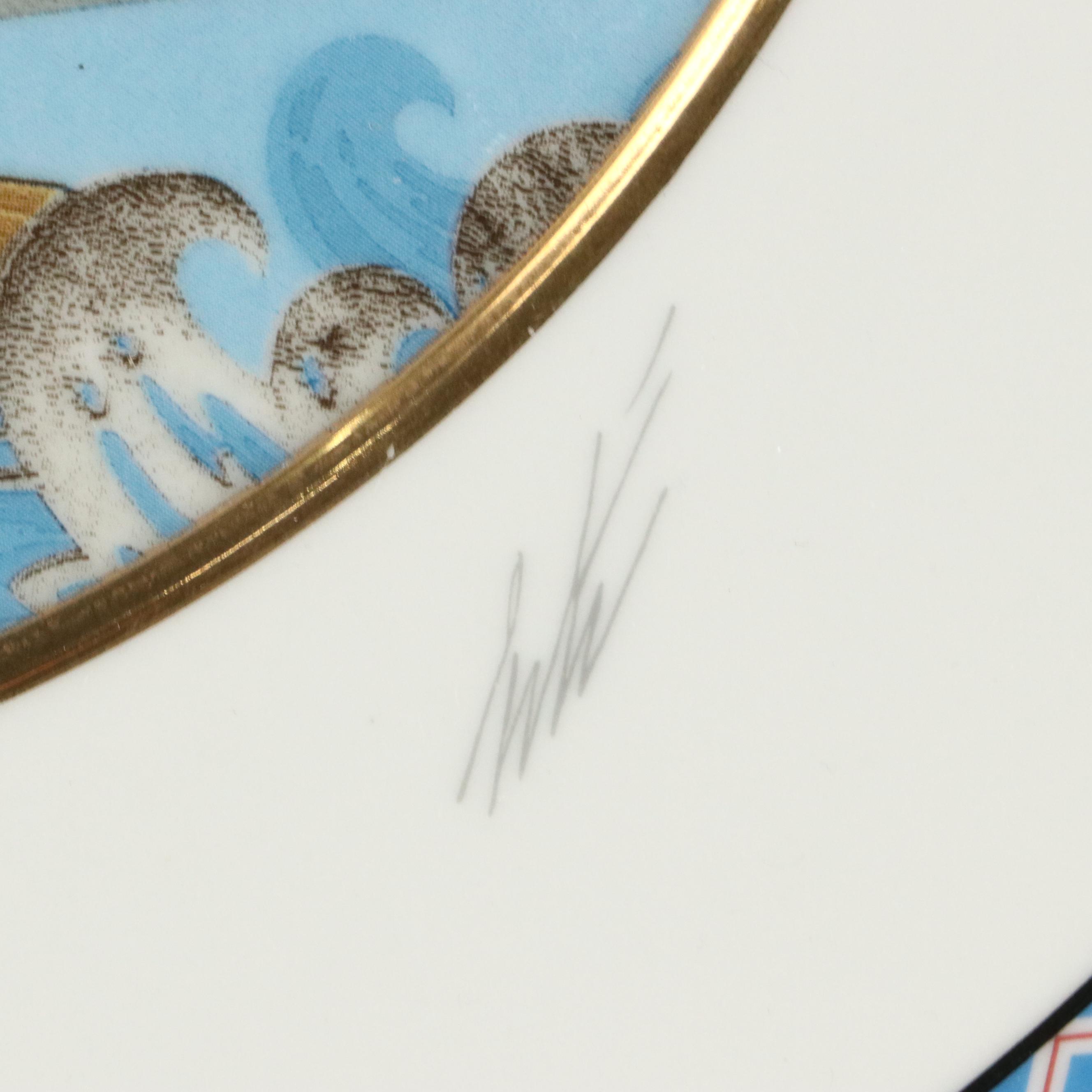 Erté for Sevenarts Limited "Carnations" and More Porcelain Collector Plates