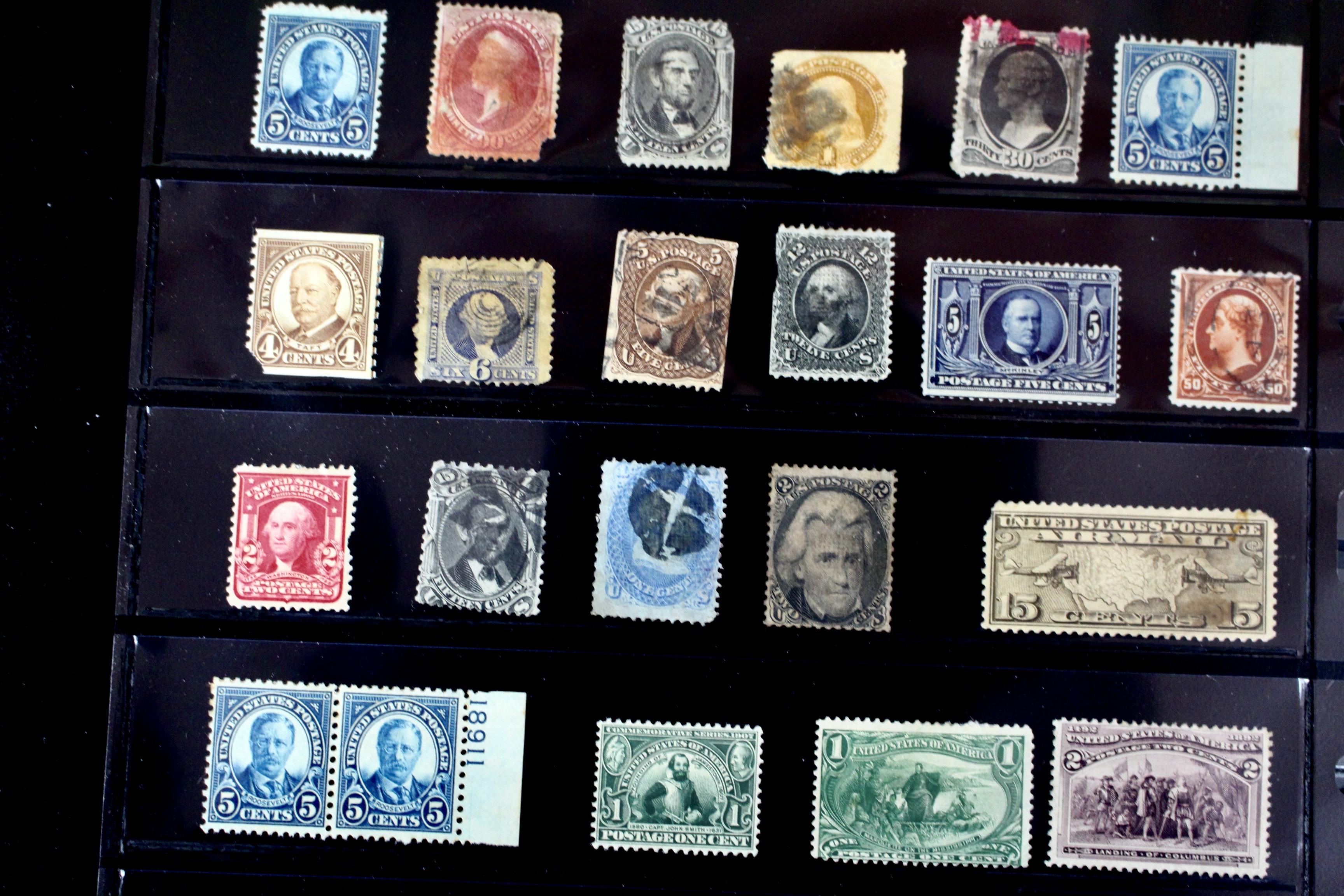Ninety-Seven Mint and Used Early U.S. Postage Stamps