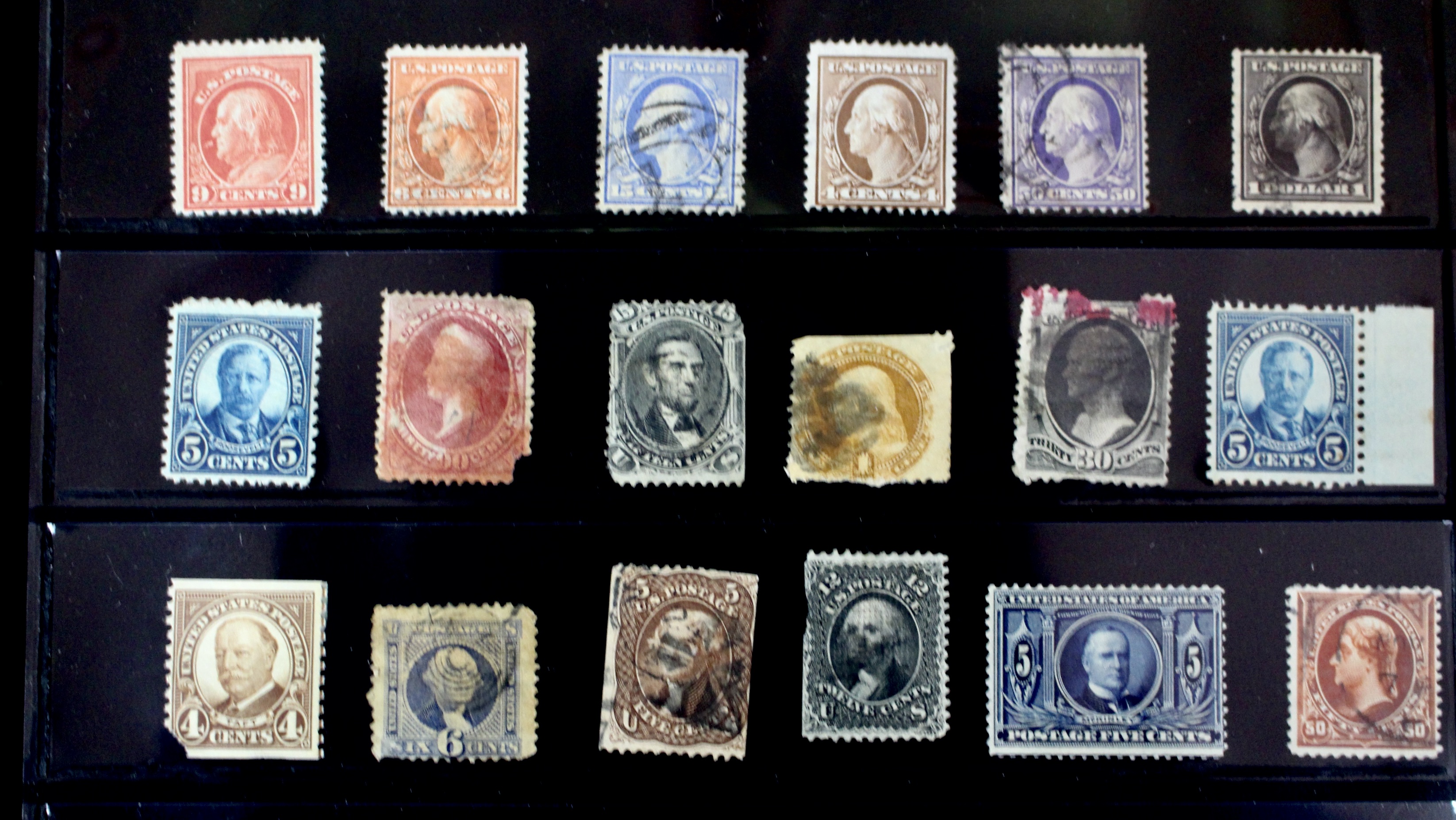 Ninety-Seven Mint and Used Early U.S. Postage Stamps