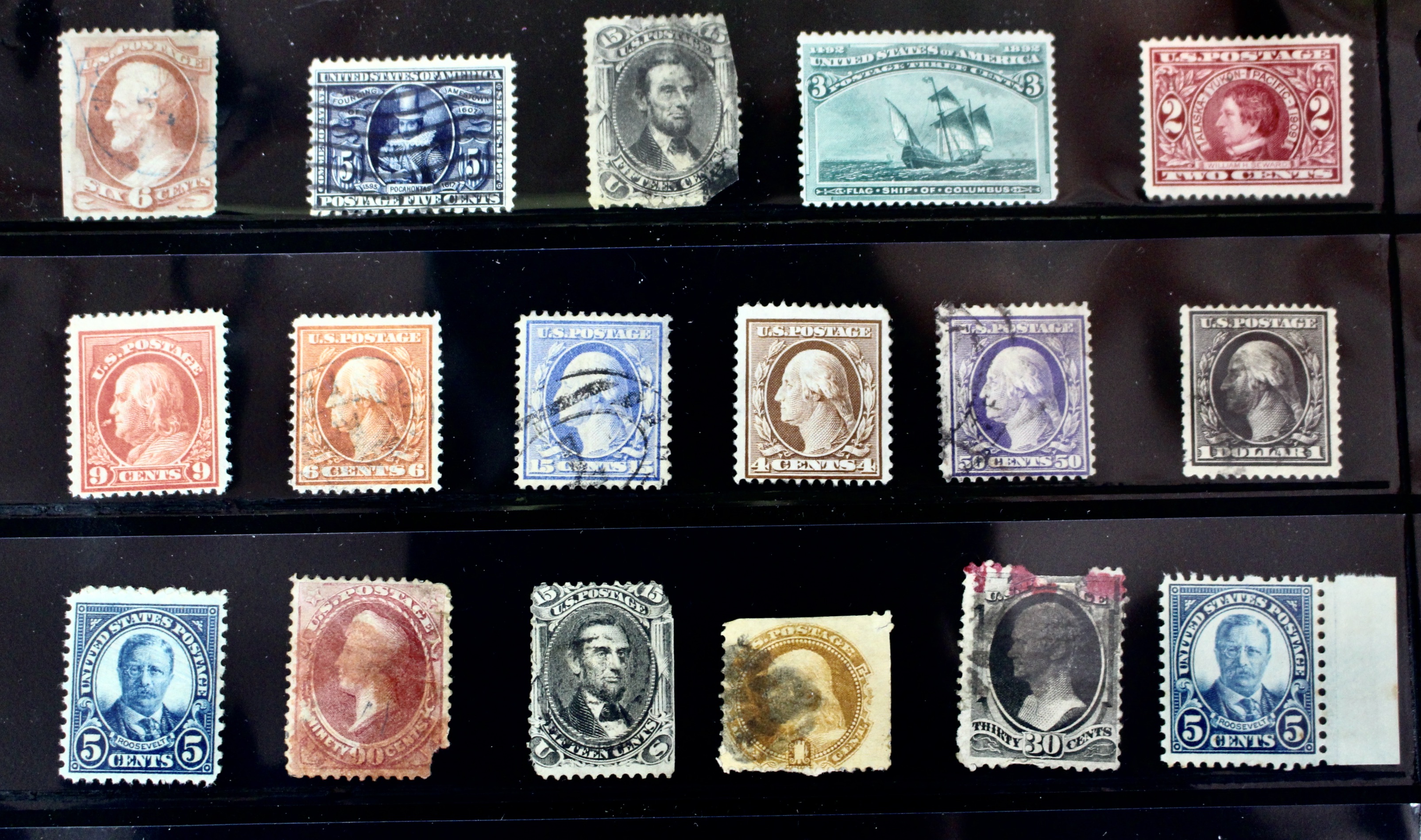 Ninety-Seven Mint and Used Early U.S. Postage Stamps