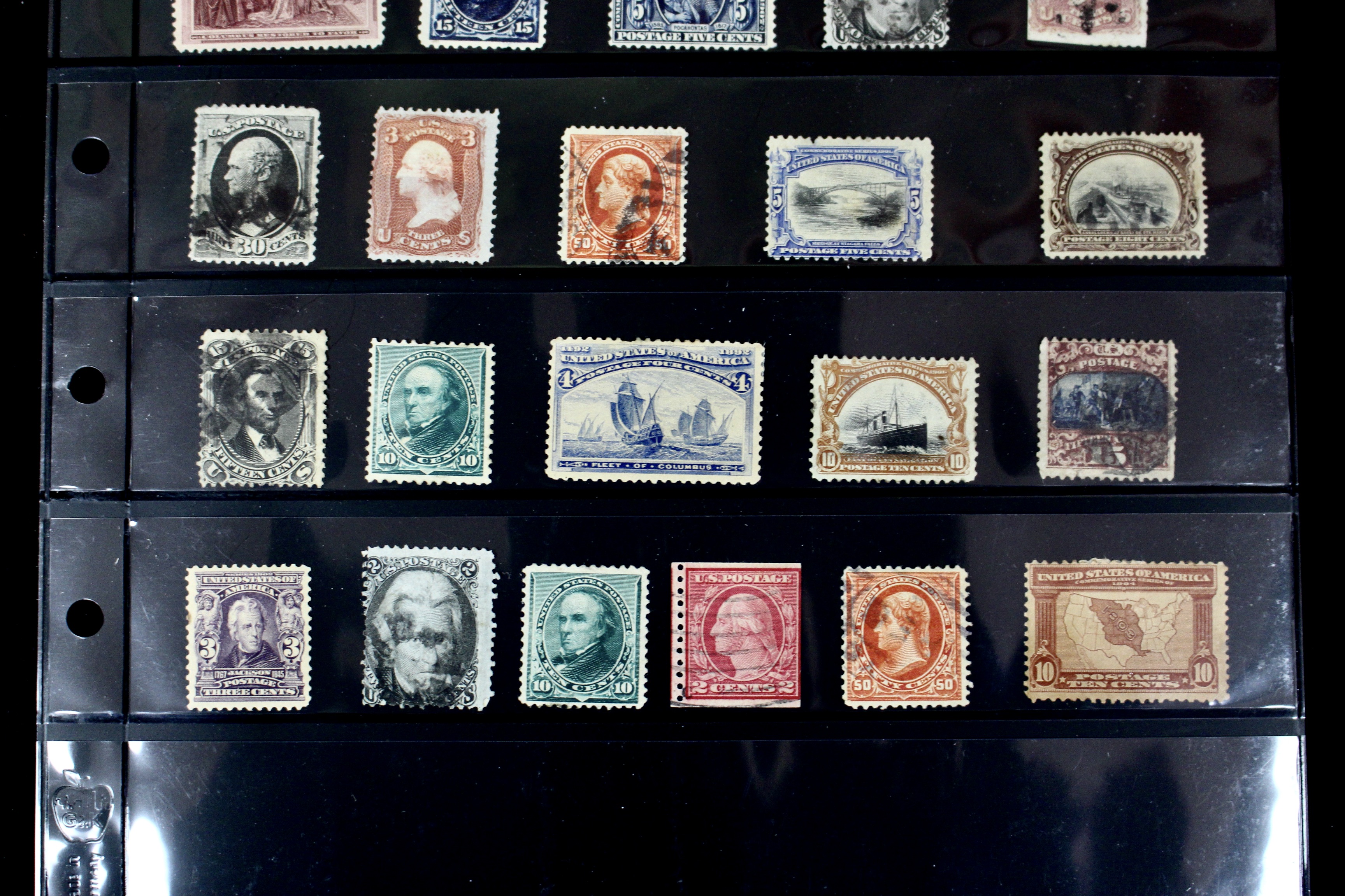 Ninety-Seven Mint and Used Early U.S. Postage Stamps