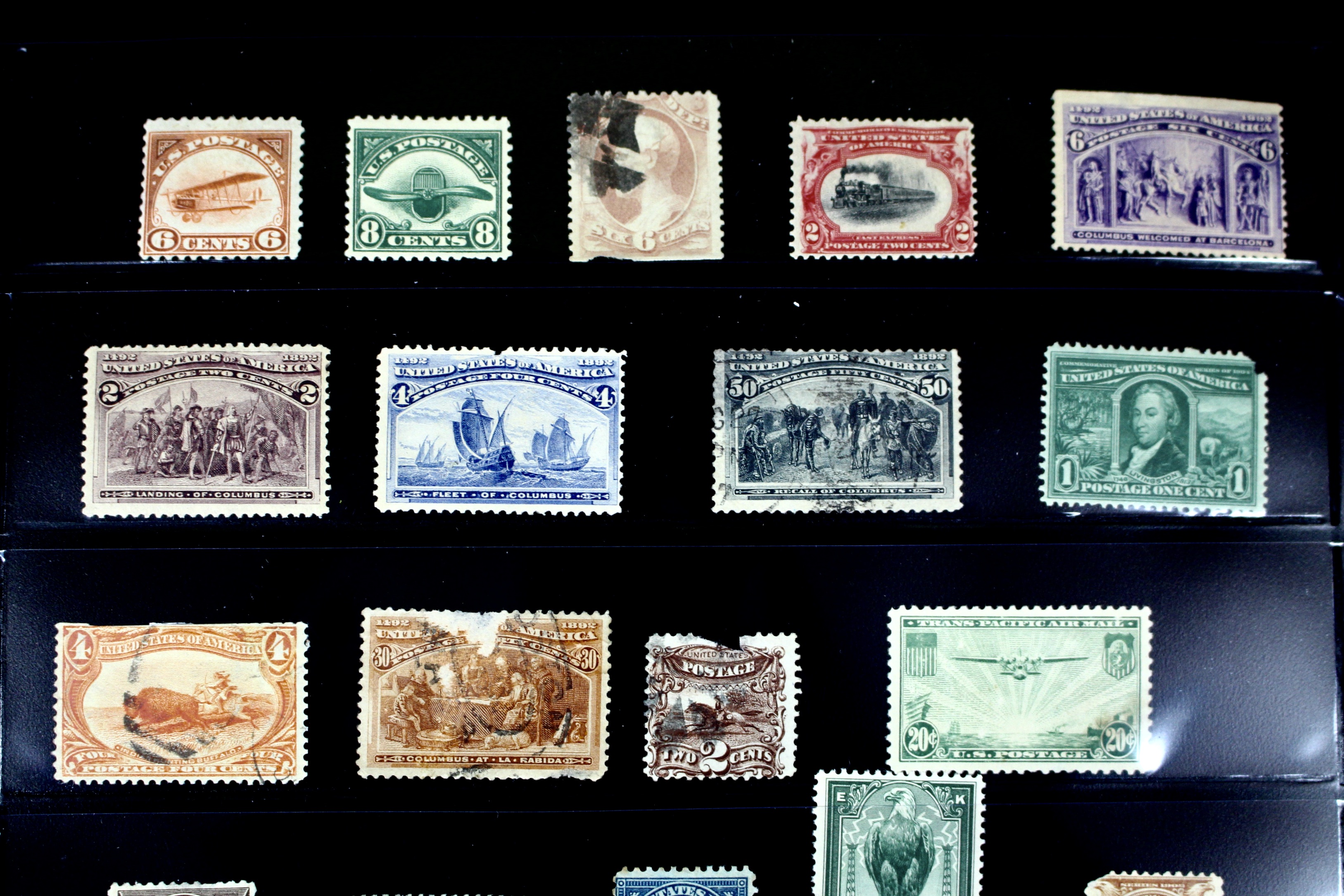 Ninety-Seven Mint and Used Early U.S. Postage Stamps