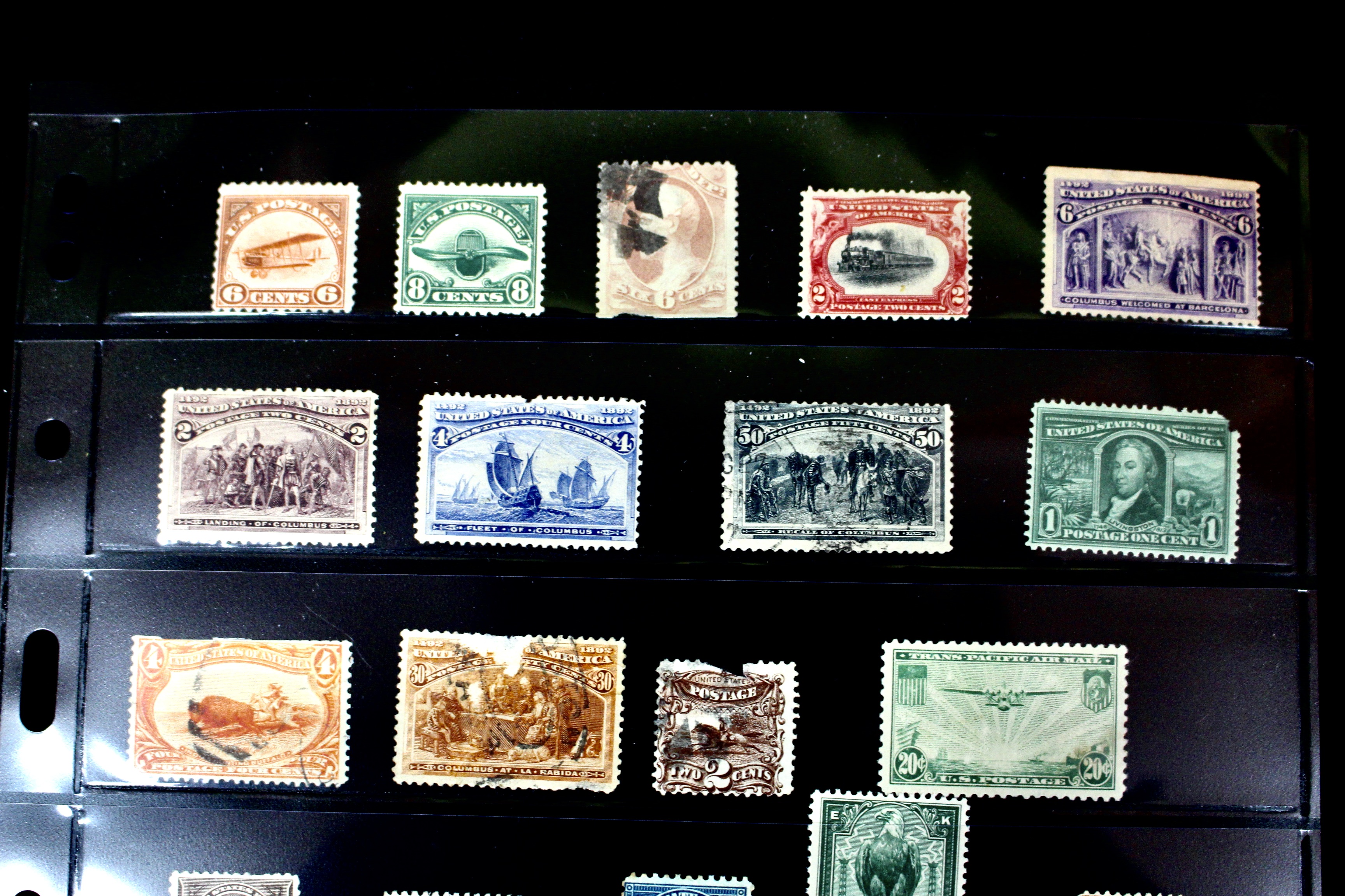 Ninety-Seven Mint and Used Early U.S. Postage Stamps