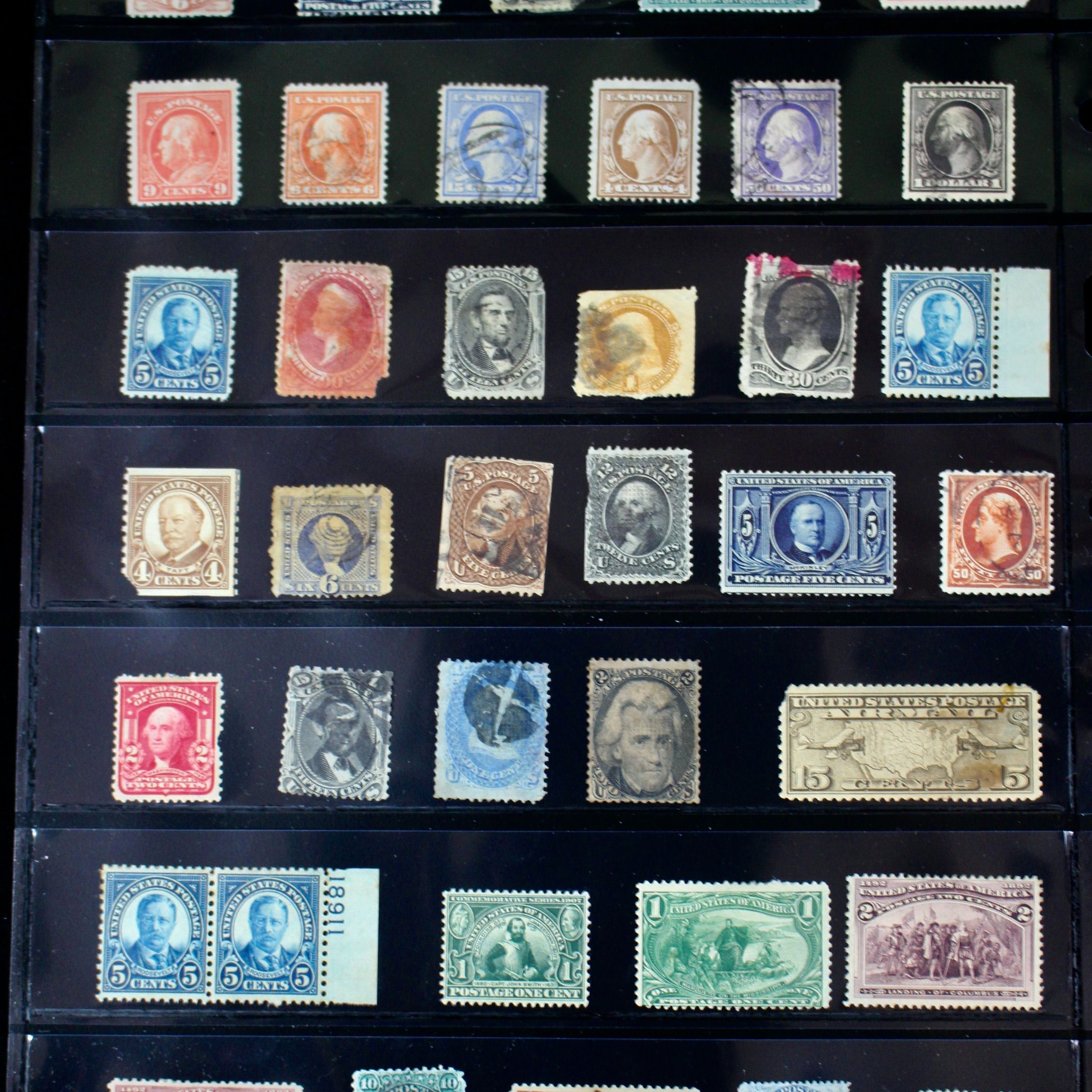 Ninety-Seven Mint and Used Early U.S. Postage Stamps