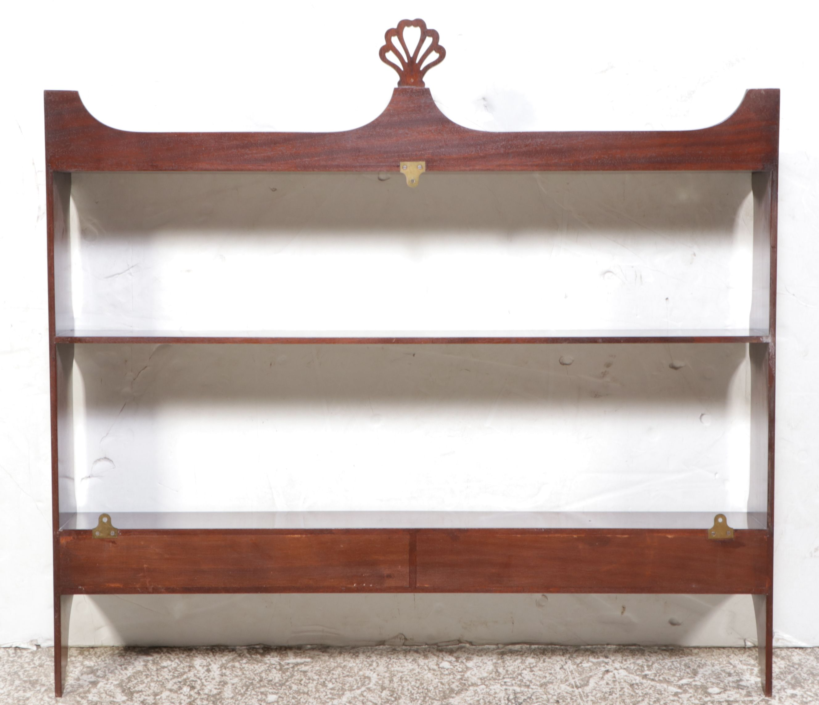 Mahogany Three-Tiered Wall Hanging Shelf
