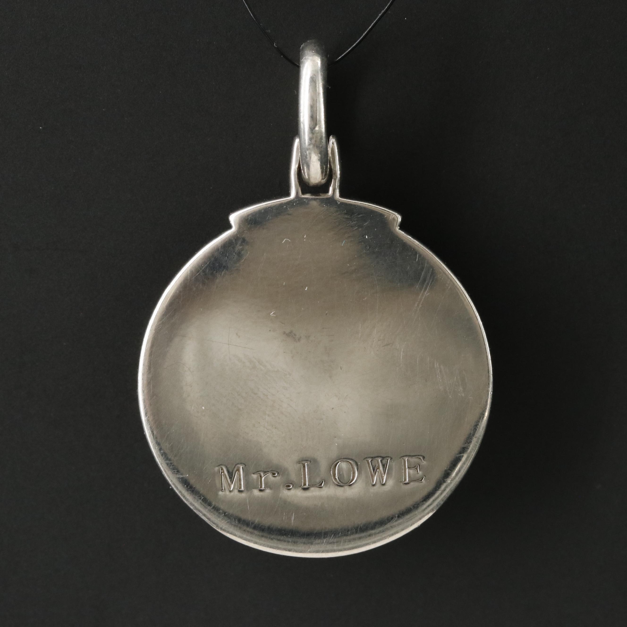 Sheryl Lowe "Mr. Lowe" Sterling Black Onyx Pendant with Diamond Accents