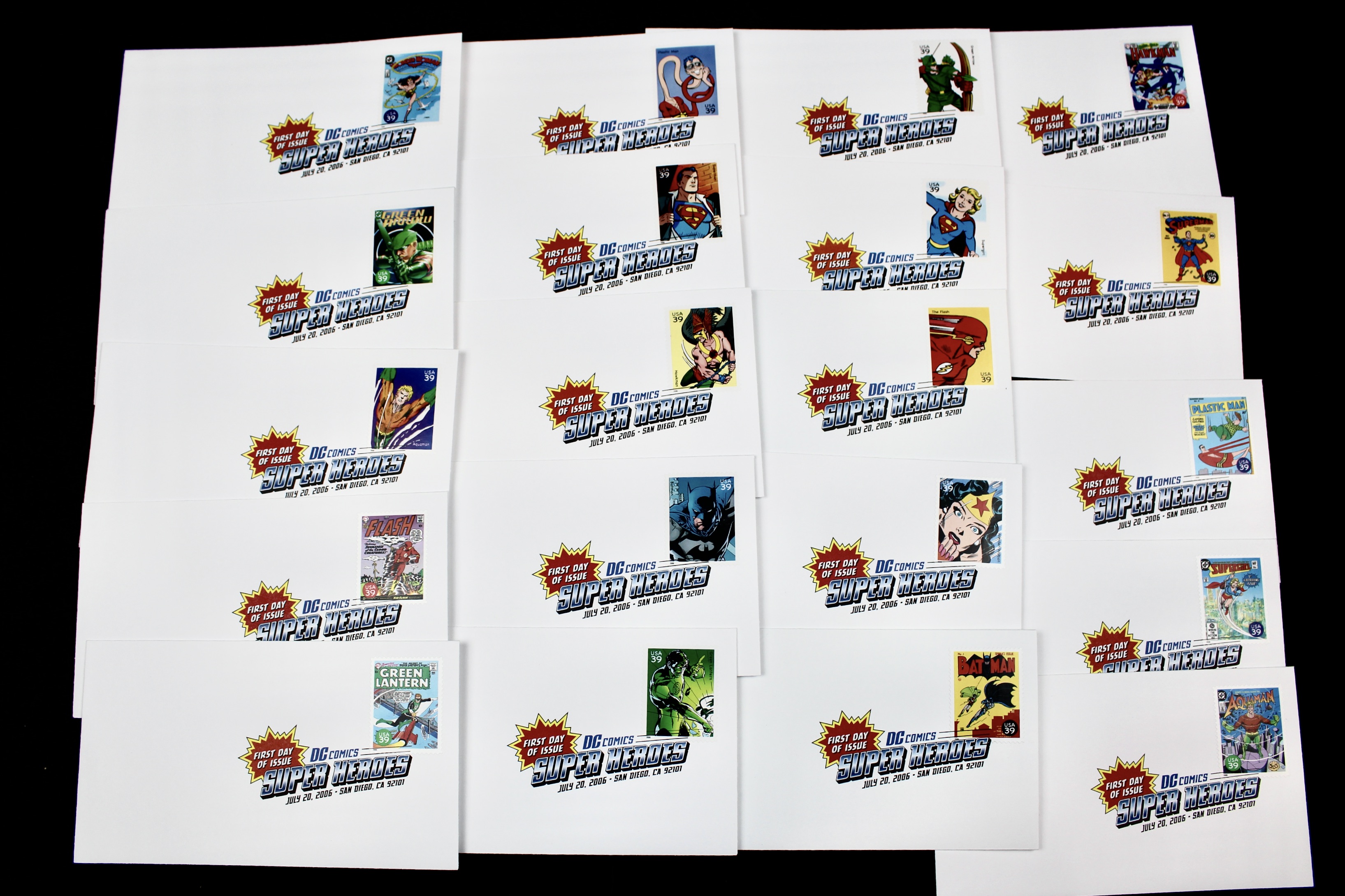 110 U.S. First Day Covers, All Unaddressed with Cachets