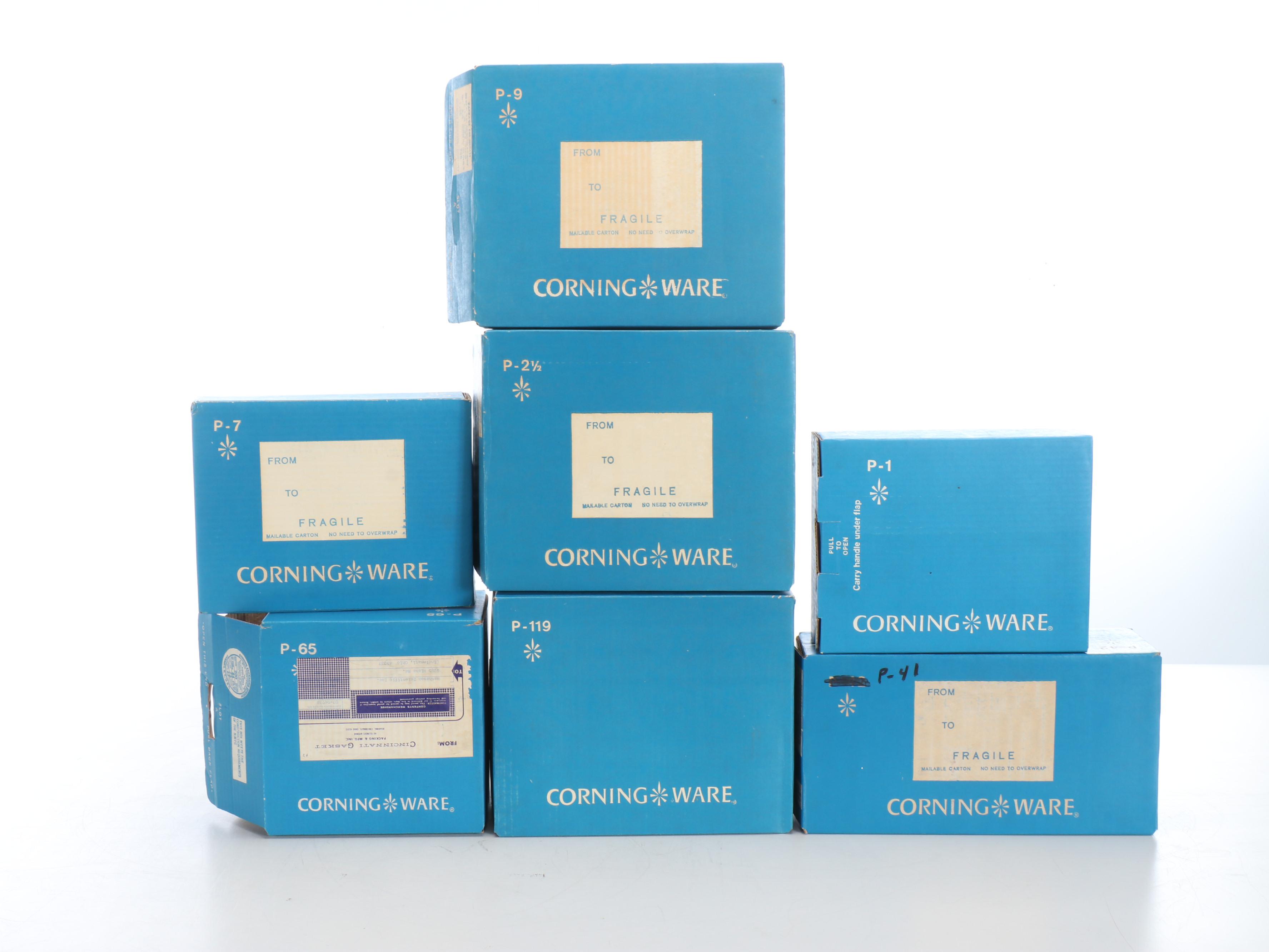 Corning Ware "Cornflower Blue" Casserole Dishes and Coffee Pot