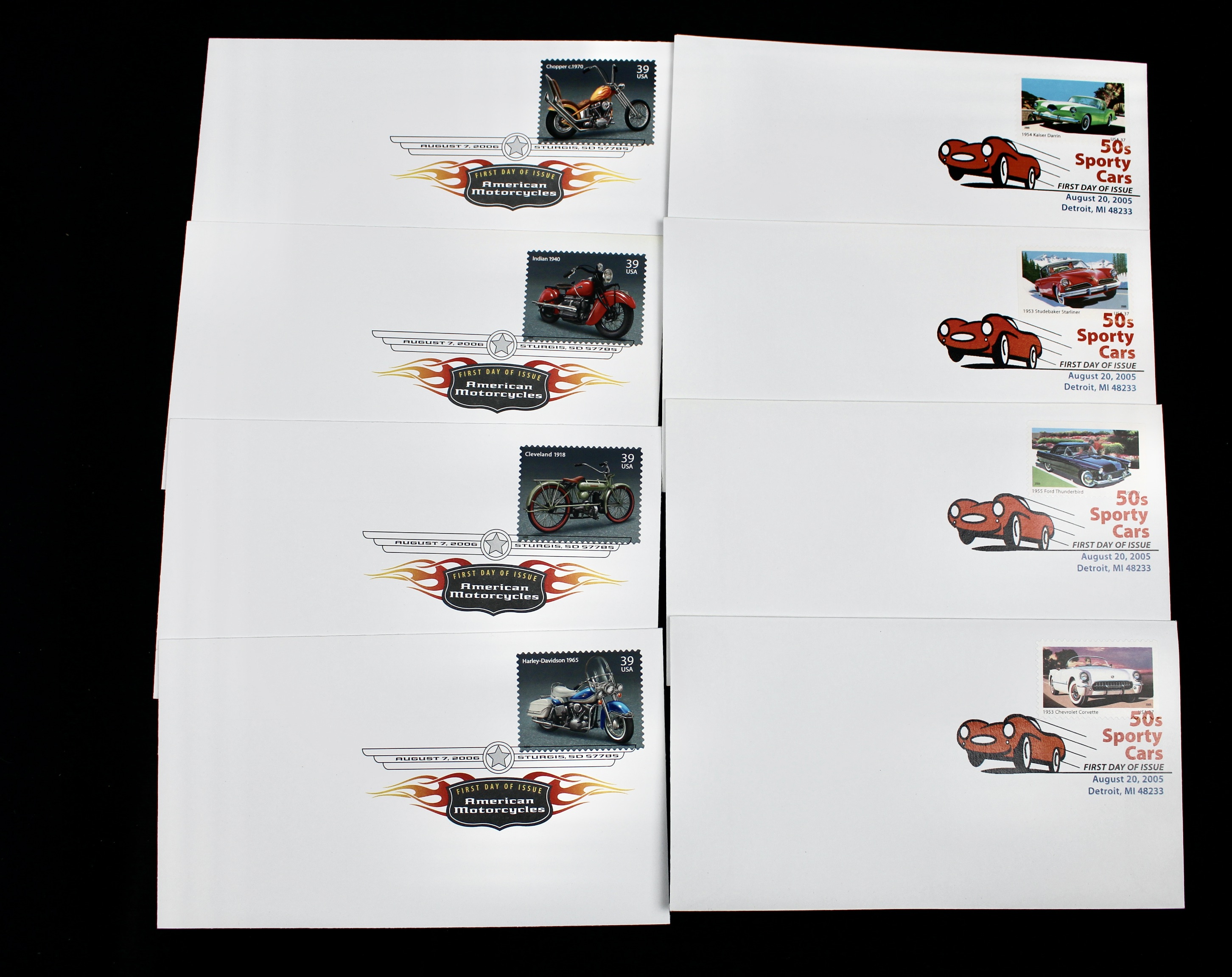 110 U.S. First Day Covers, All Unaddressed with Cachets