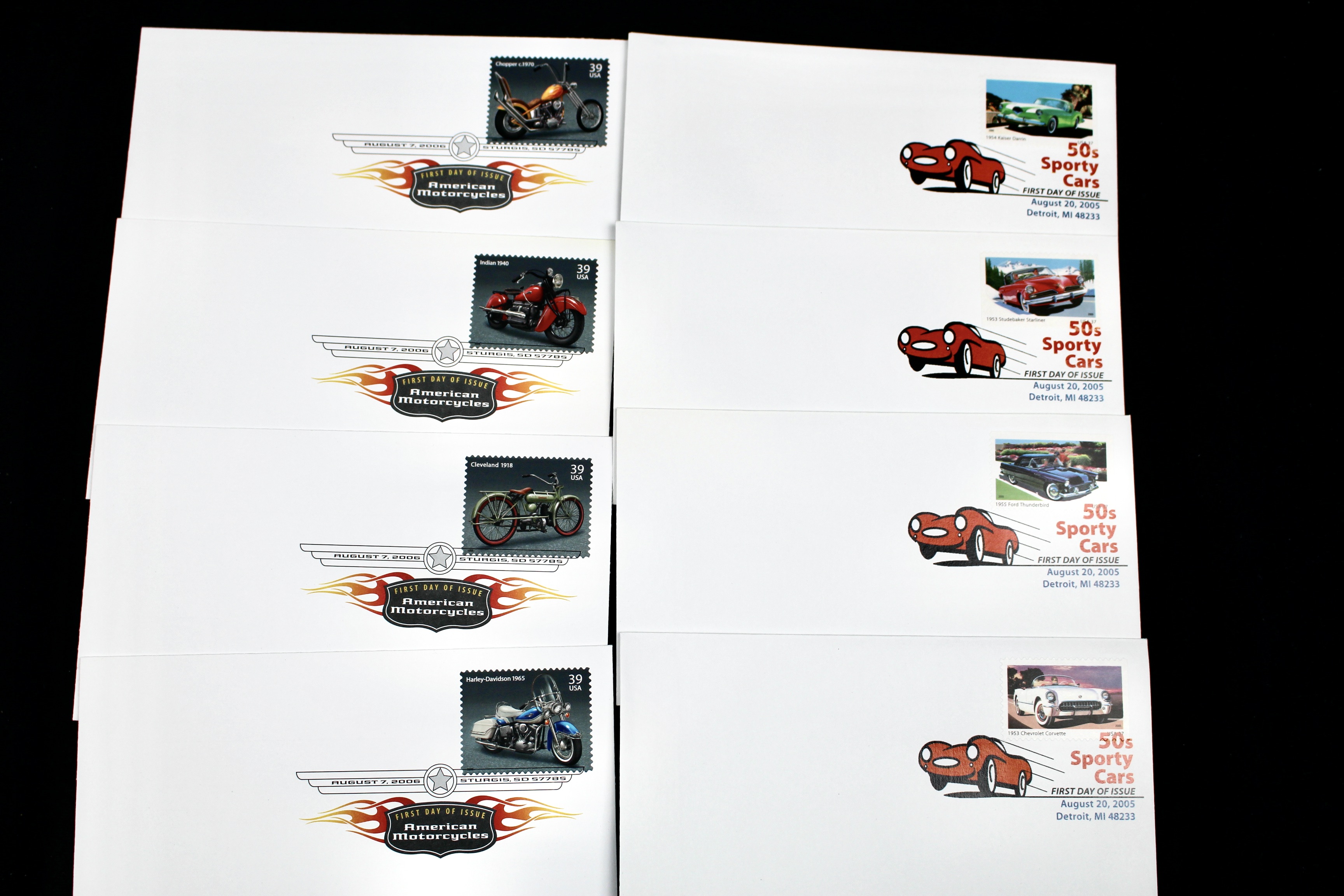 110 U.S. First Day Covers, All Unaddressed with Cachets