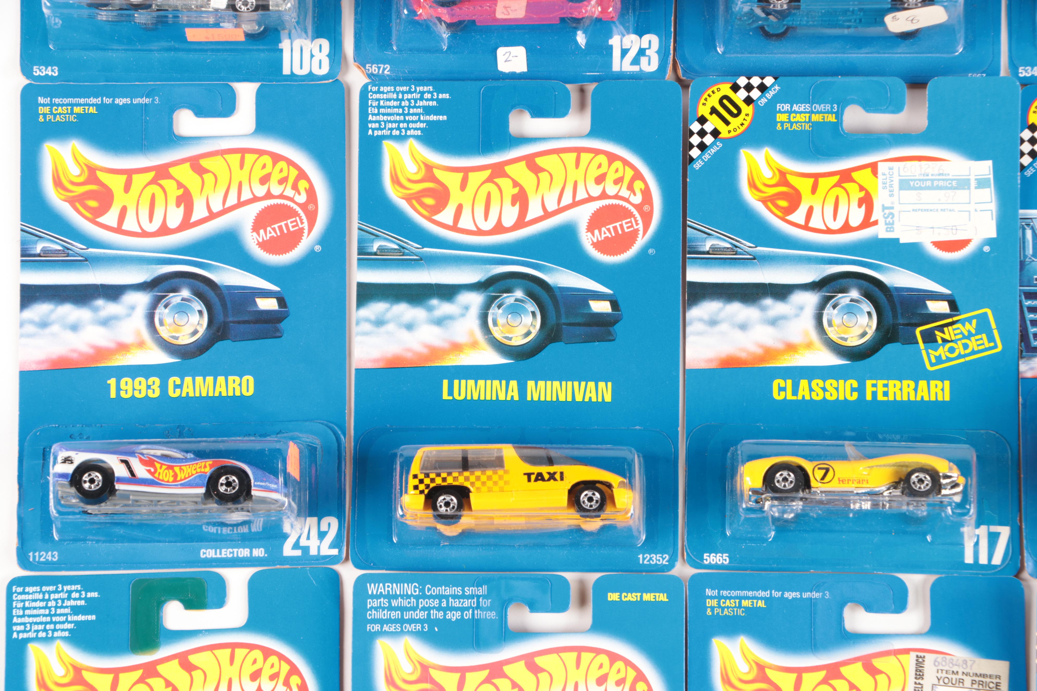 Hot Wheels "Thunderstreak," "Mercedes 540K" with Other Toy Cars