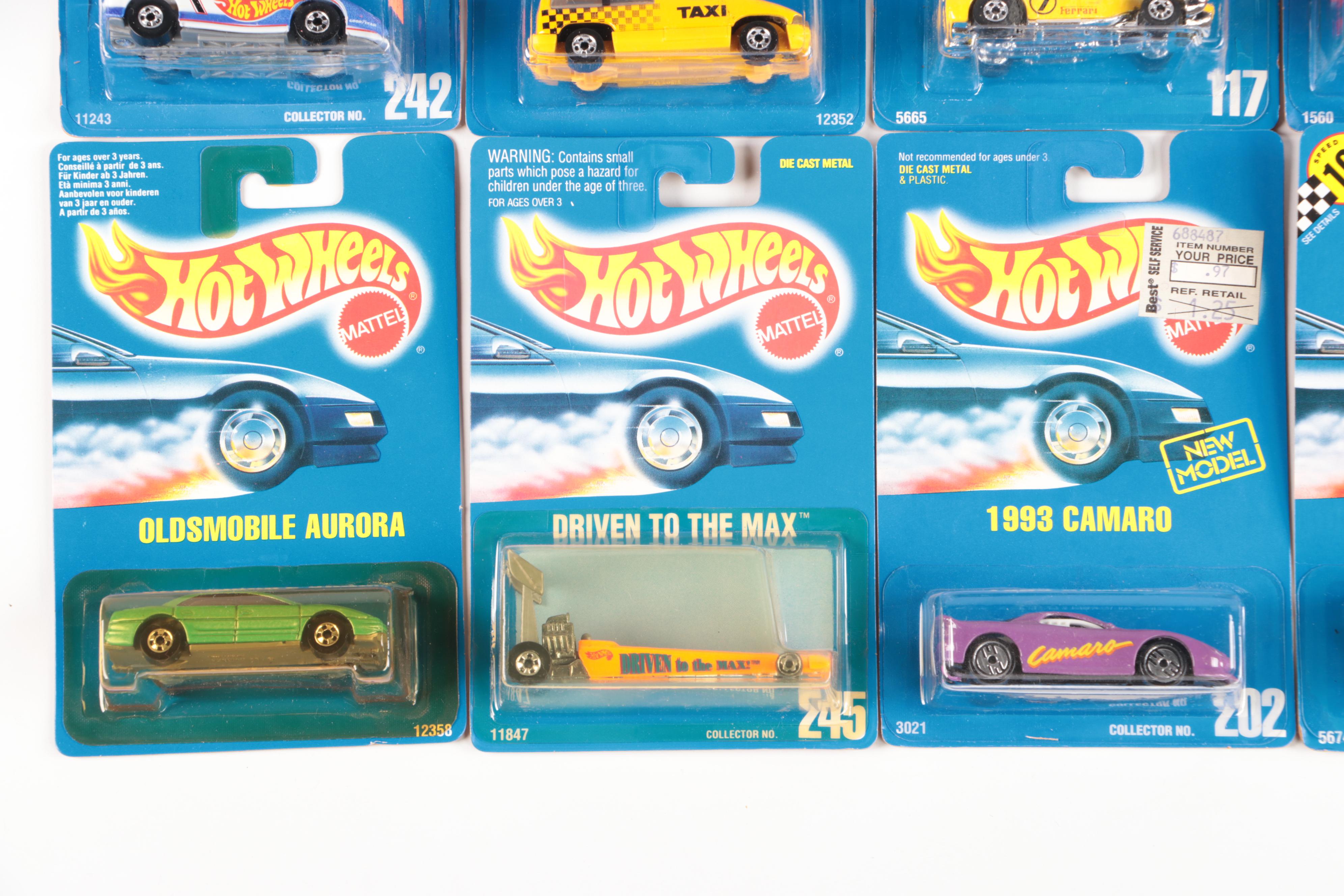 Hot Wheels "Thunderstreak," "Mercedes 540K" with Other Toy Cars