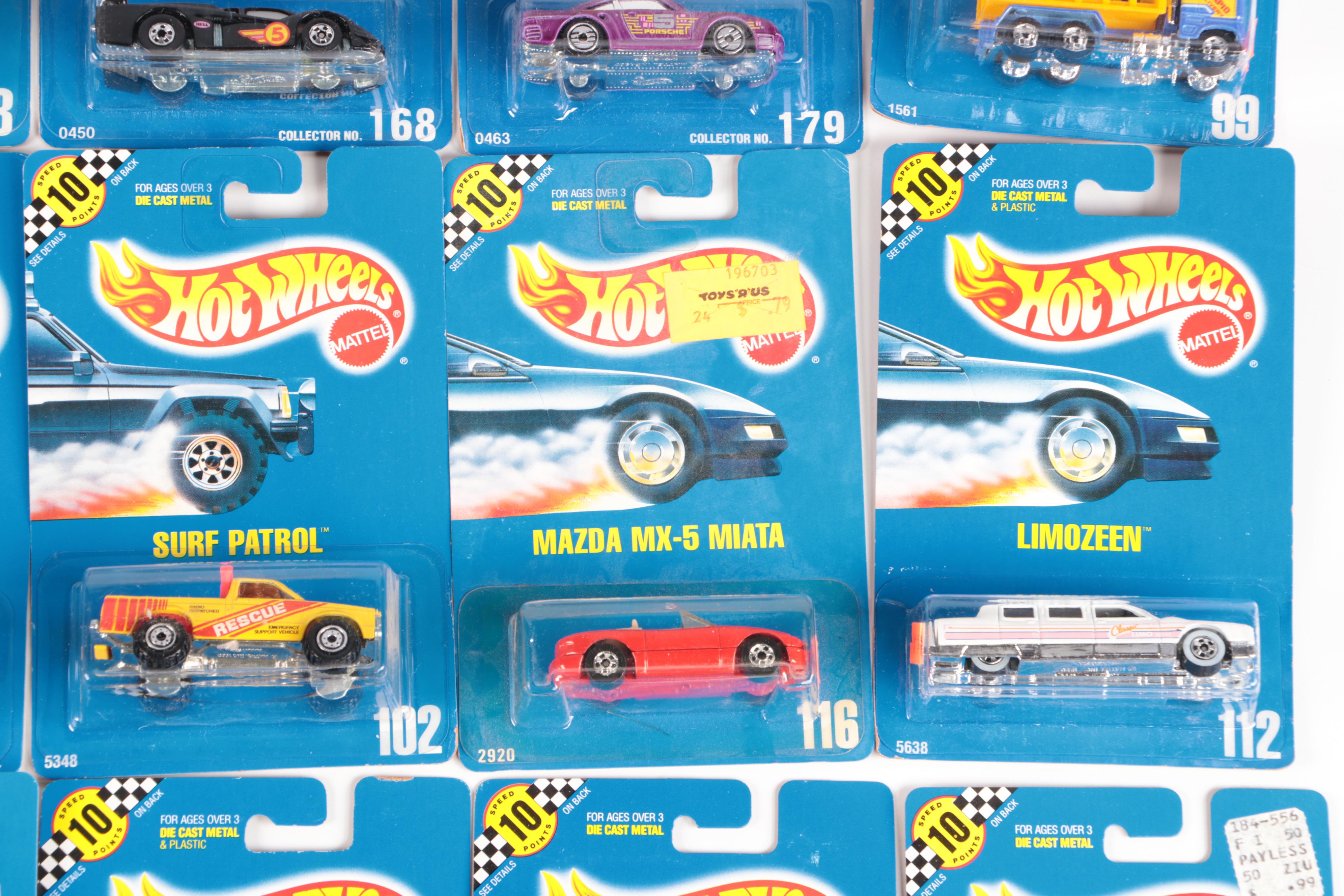 Hot Wheels "Thunderstreak," "Mercedes 540K" with Other Toy Cars