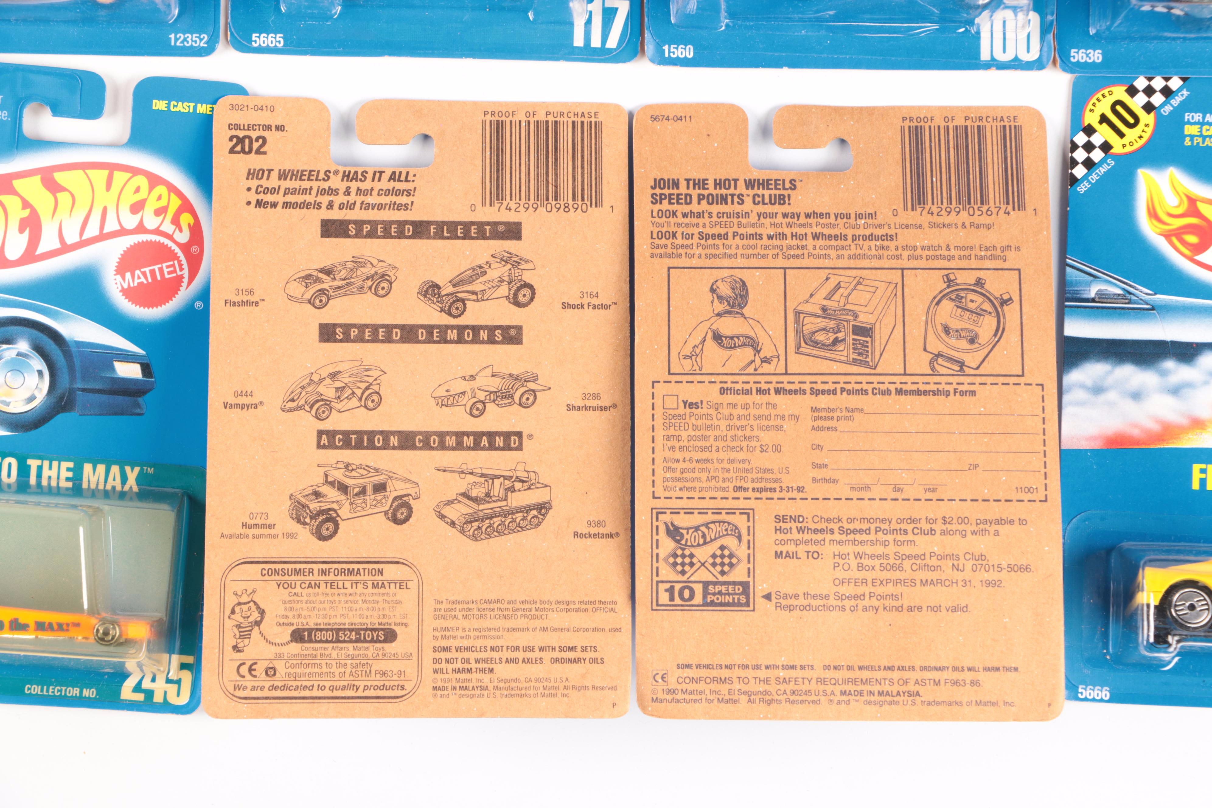 Hot Wheels "Thunderstreak," "Mercedes 540K" with Other Toy Cars