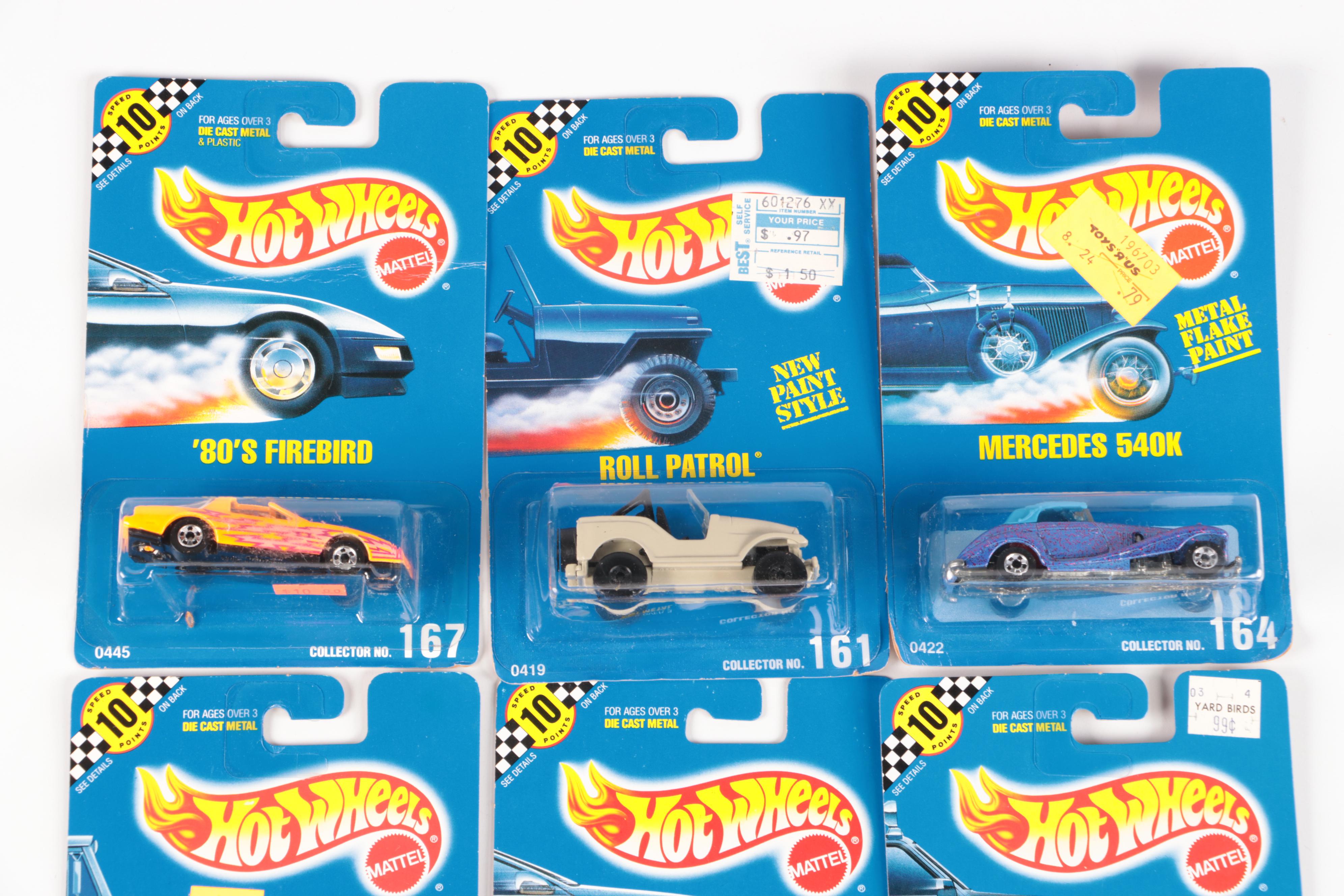 Hot Wheels "Thunderstreak," "Mercedes 540K" with Other Toy Cars