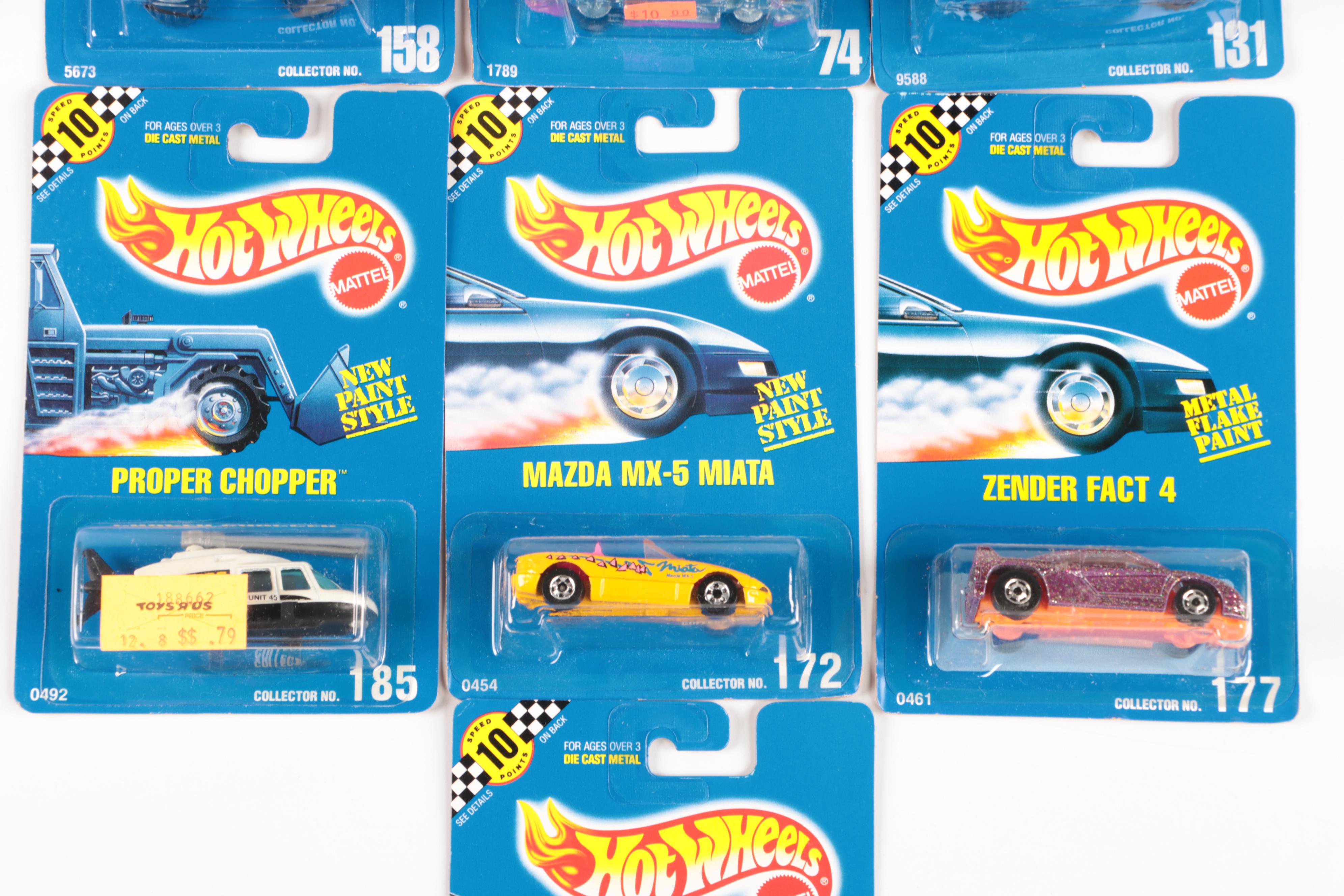 Hot Wheels "Thunderstreak," "Mercedes 540K" with Other Toy Cars