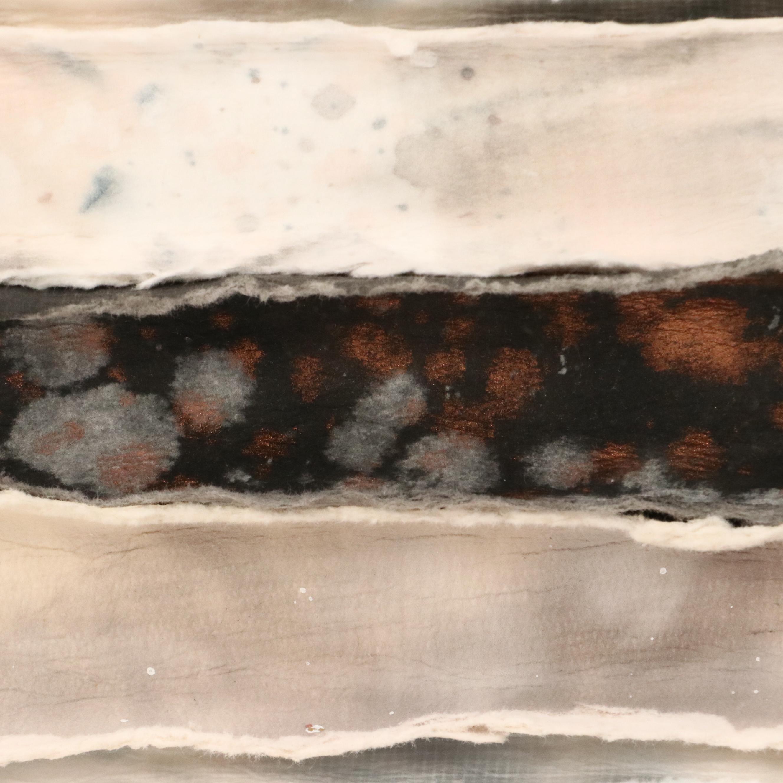 Windsor Paper Art Fan Assemblage in Shadow Box Frame, 1988