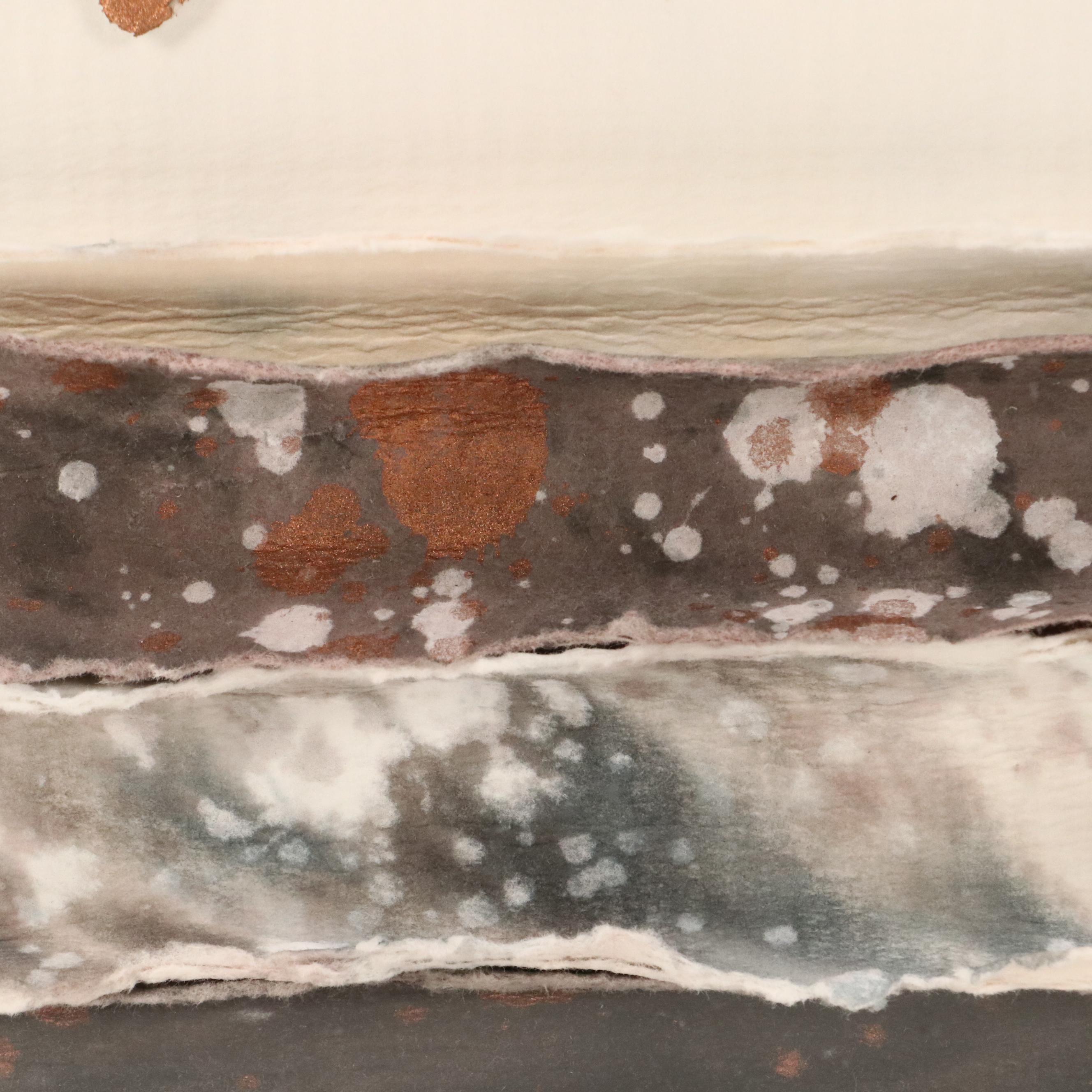 Windsor Paper Art Fan Assemblage in Shadow Box Frame, 1988