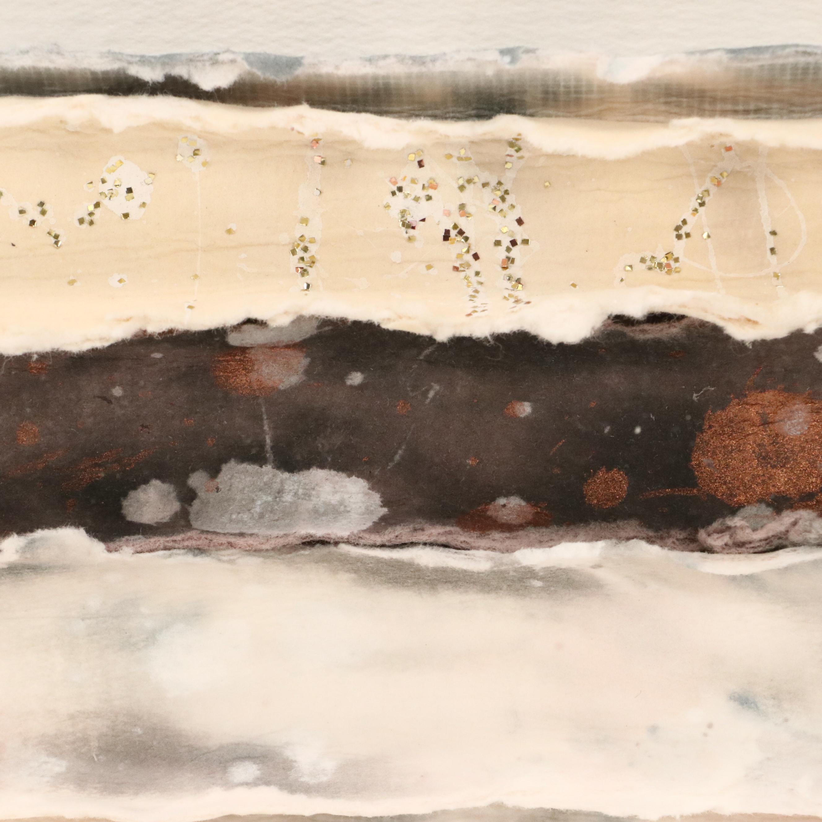 Windsor Paper Art Fan Assemblage in Shadow Box Frame, 1988