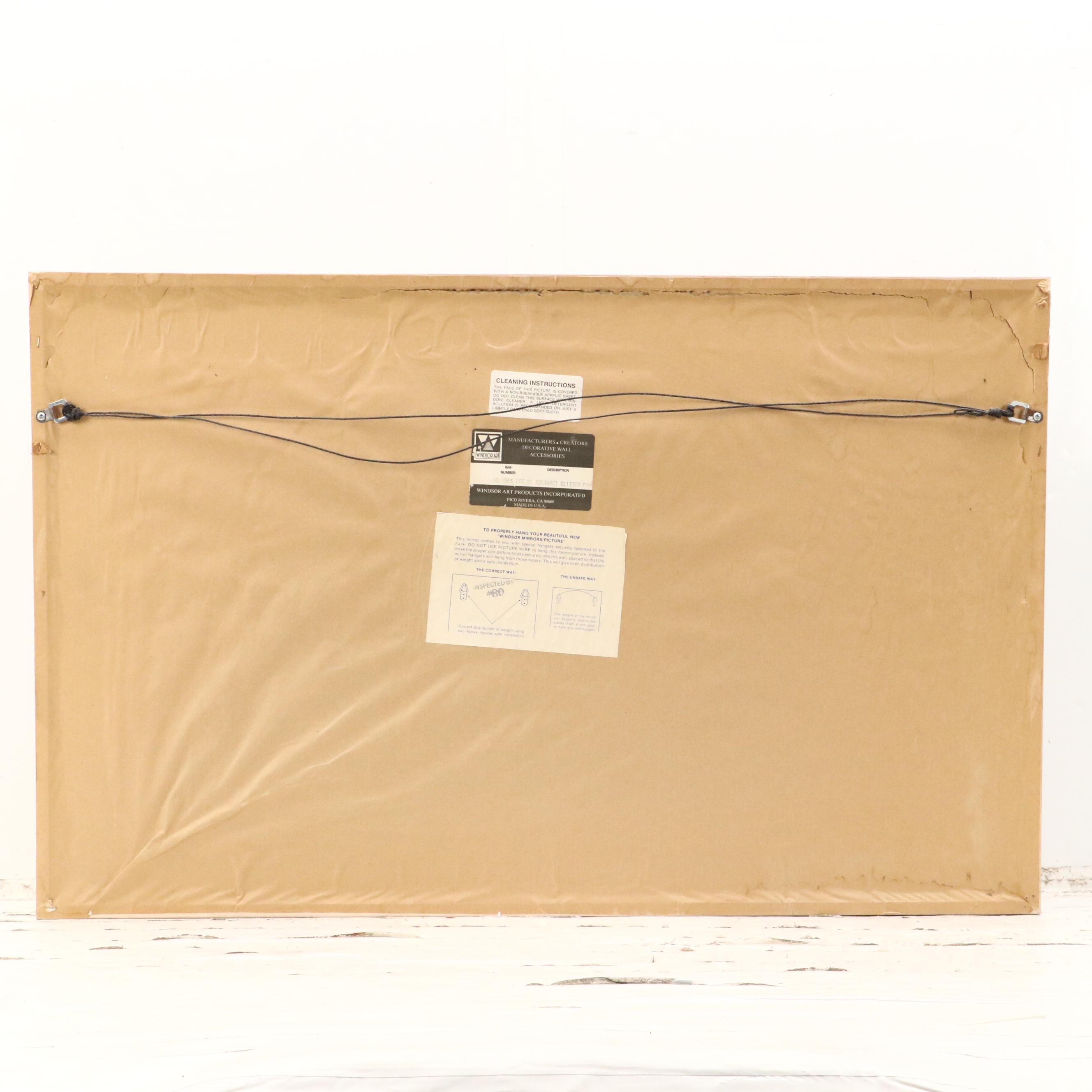 Windsor Paper Art Fan Assemblage in Shadow Box Frame, 1988