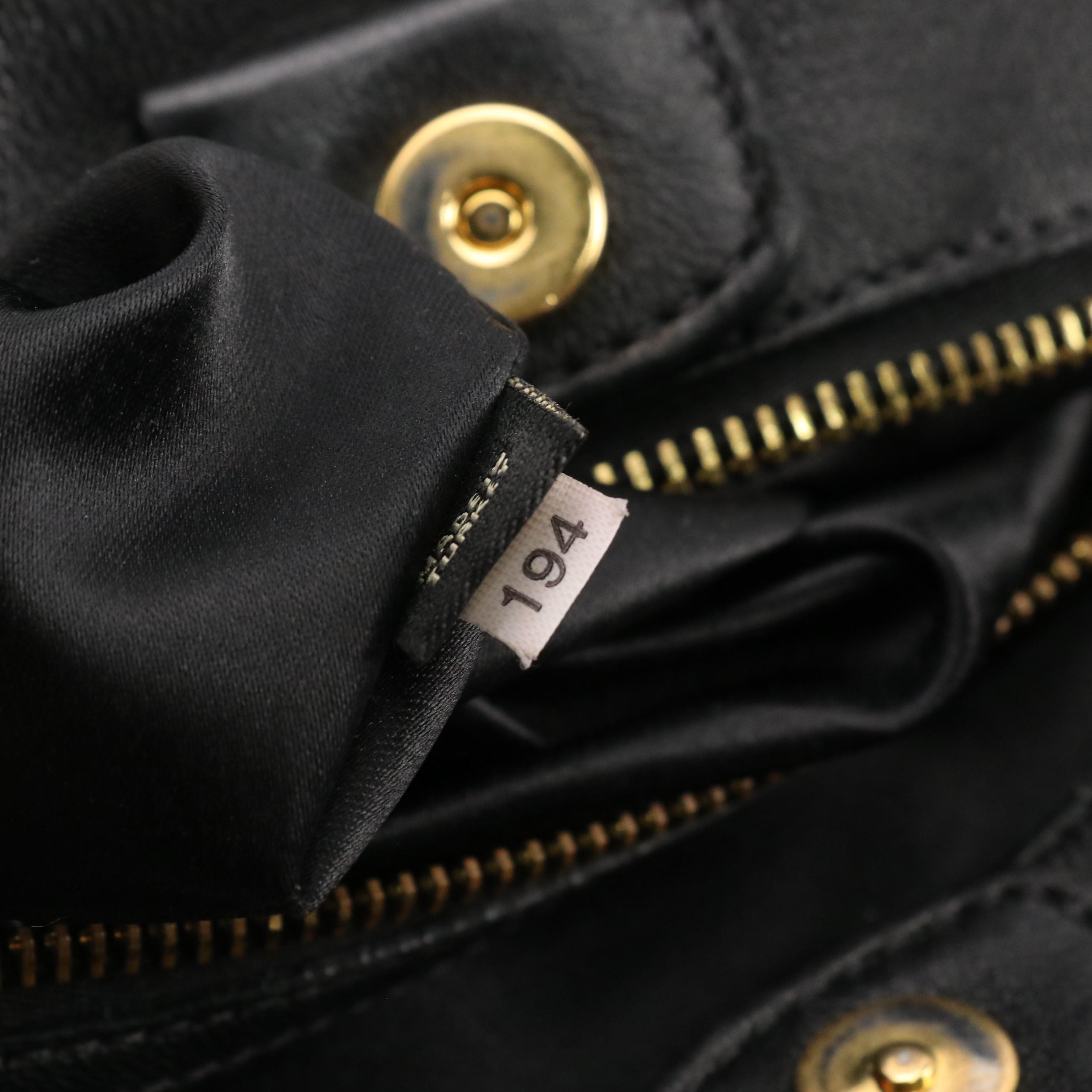 Miu Miu Studded Satchel Bag in Black Leather