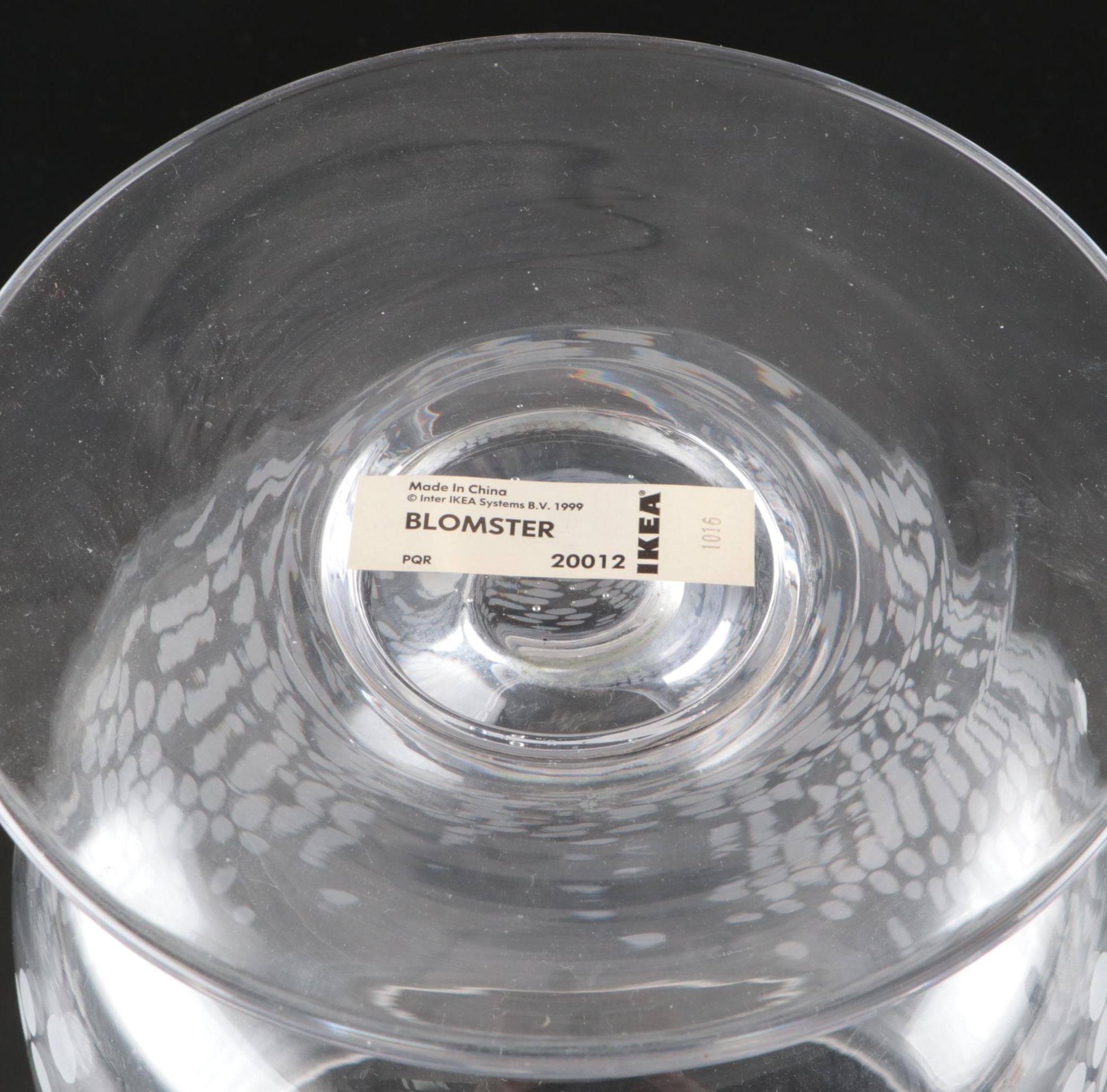 IKEA "Blomster" Blown Glass Vase with Emma Dafnäs Bud Vases