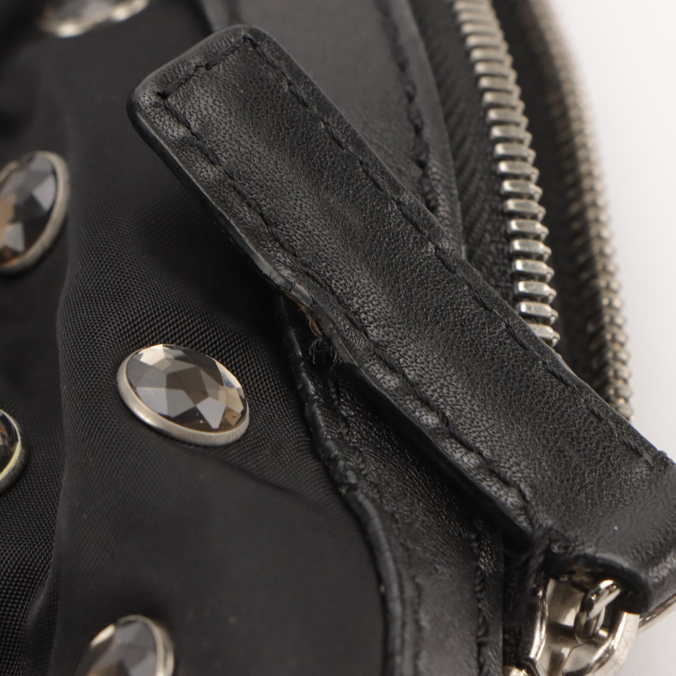 Givenchy Medium Nightingale Two-Way Satchel in Studded Nylon and Leather Trim