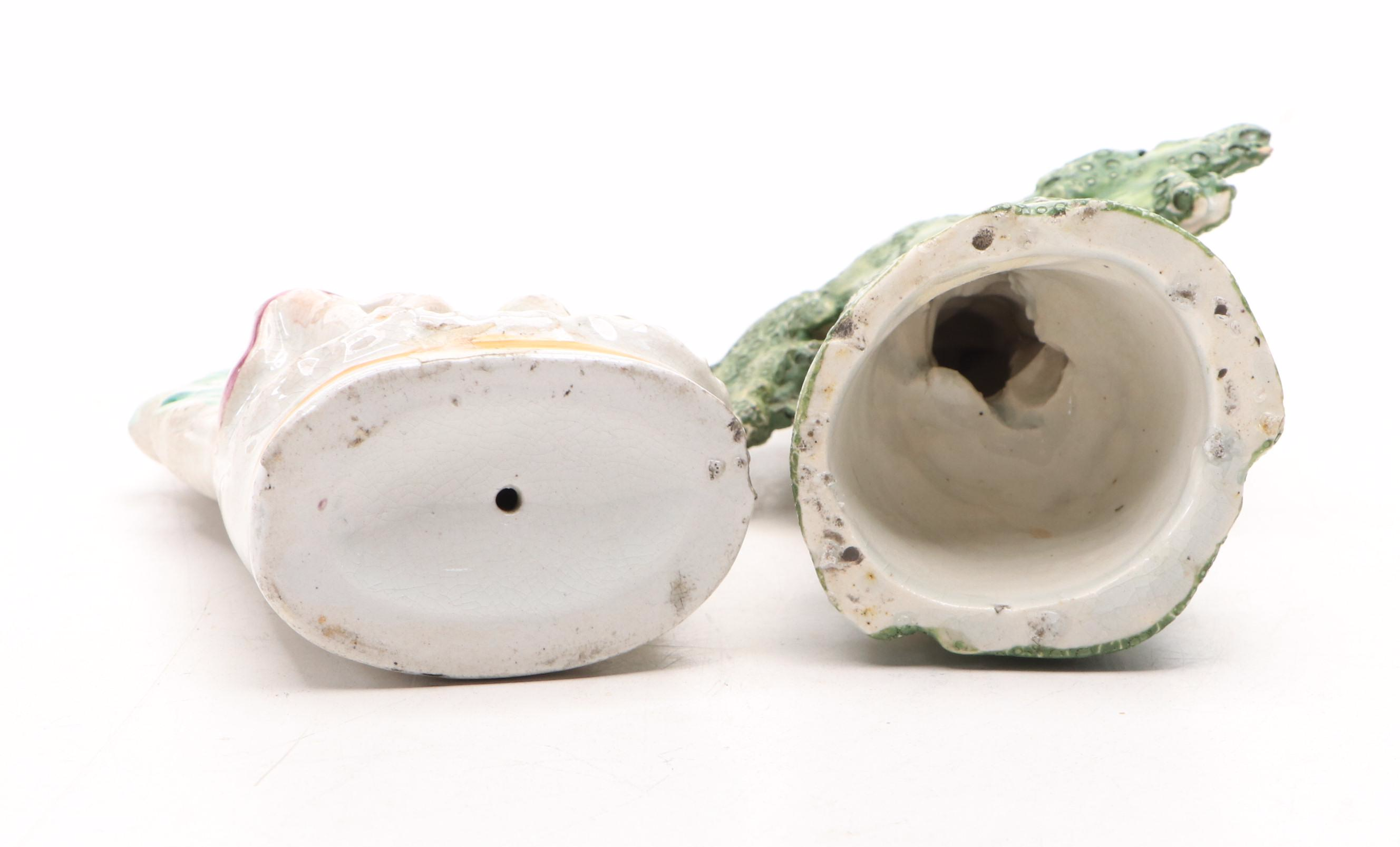 English Staffordshire Style Ceramic Courting Couple and Other Figurines