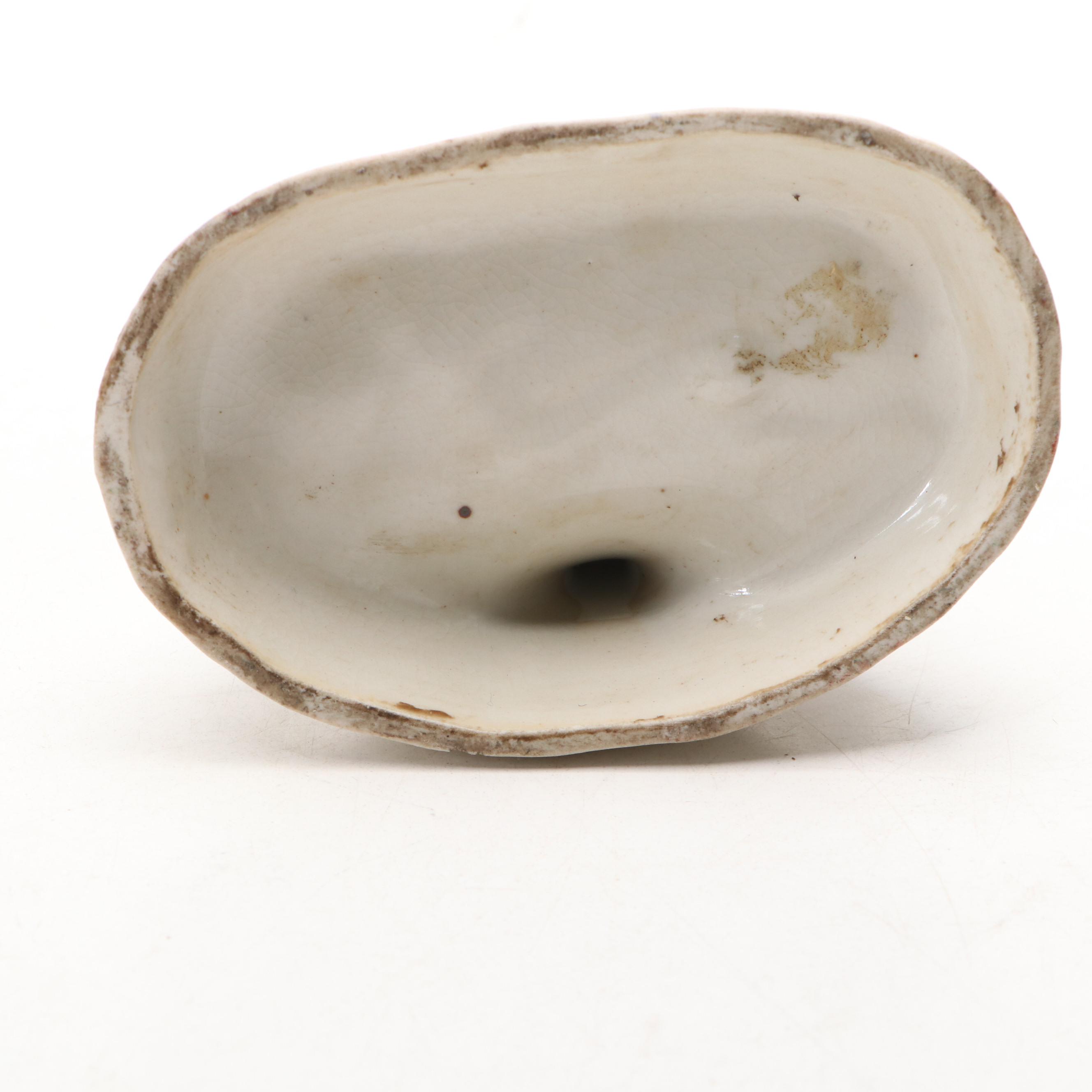 English Staffordshire Style Ceramic Courting Couple and Other Figurines