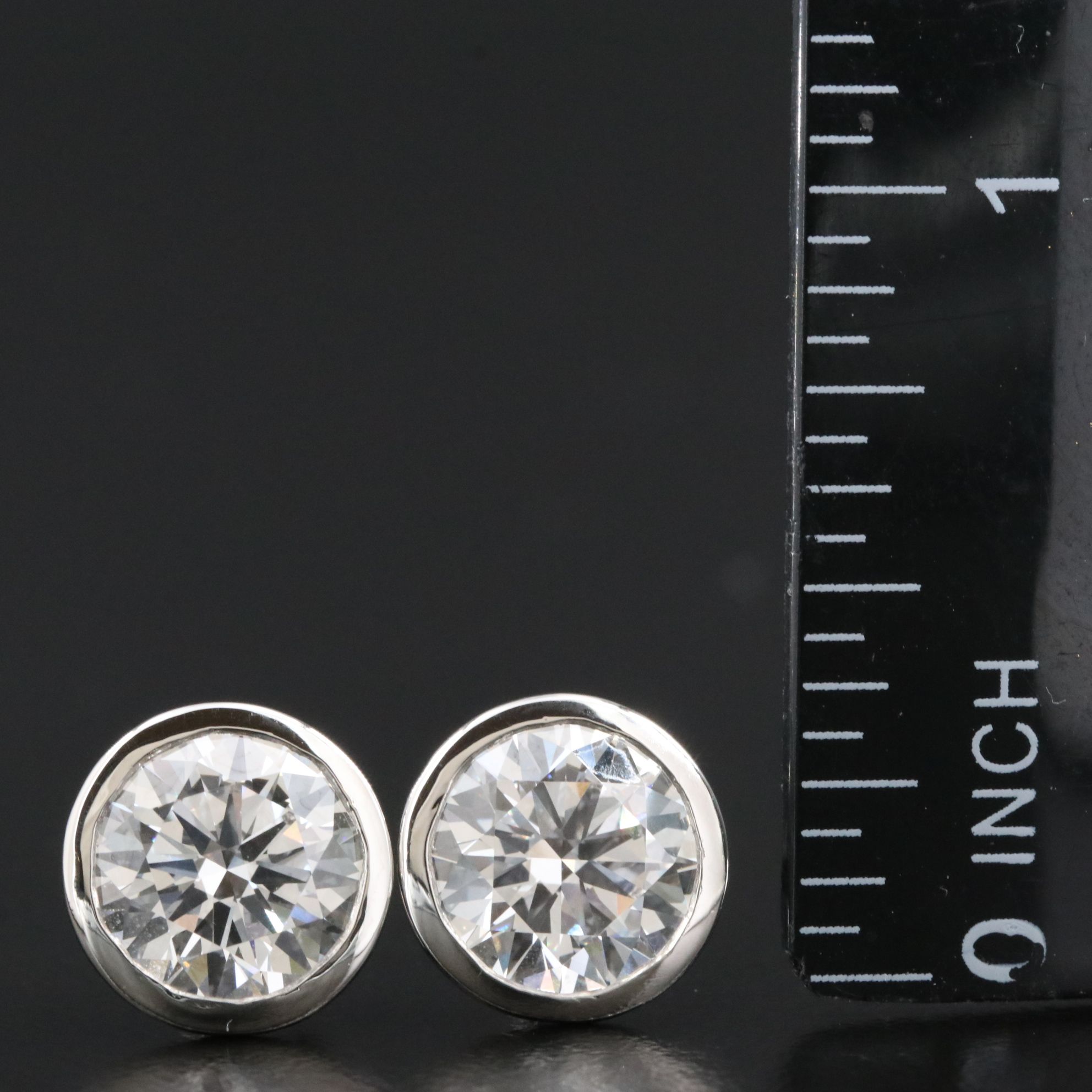 Platinum 5.28 CTW Lab Grown Diamond Stud Earrings with IGI Reports