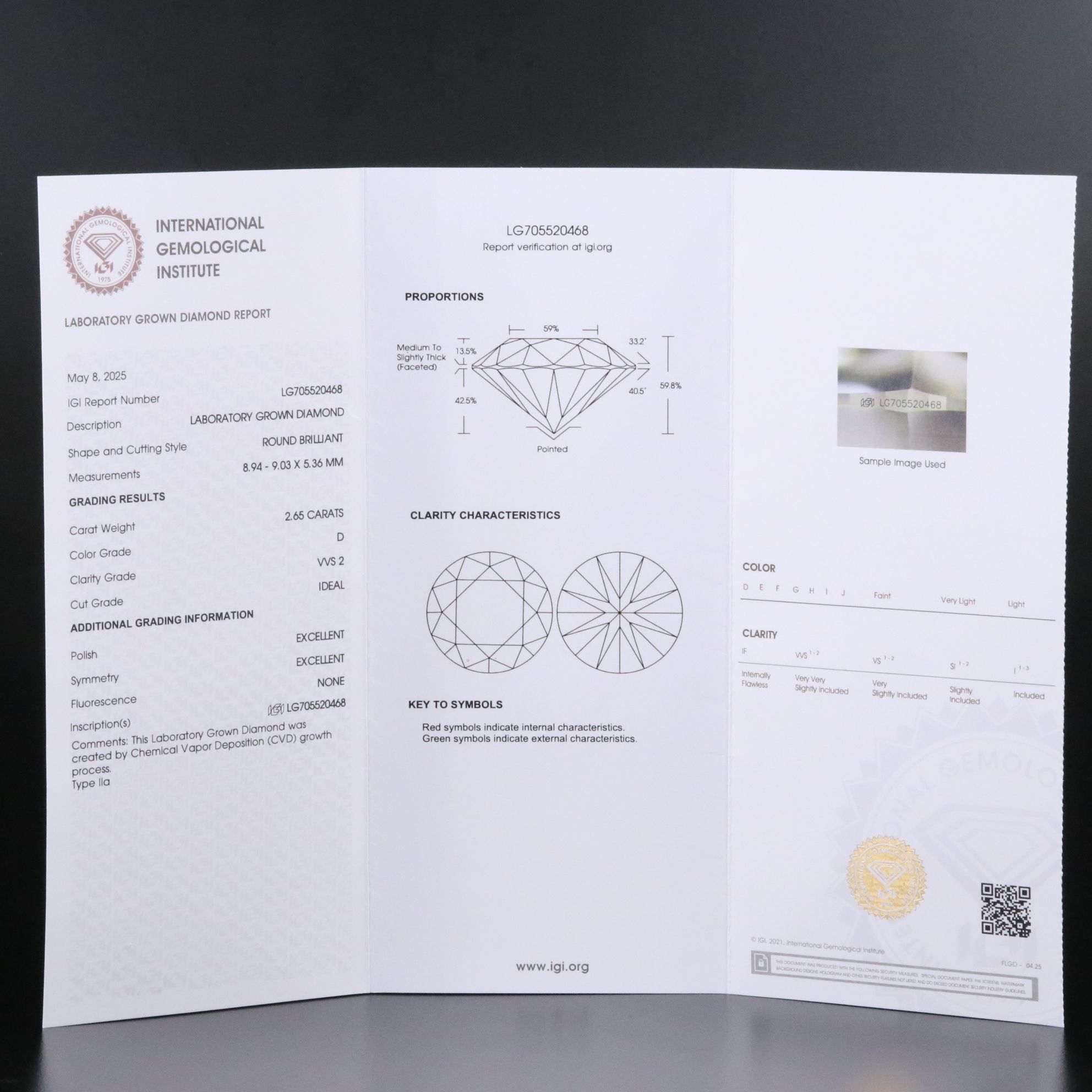 Platinum 5.28 CTW Lab Grown Diamond Stud Earrings with IGI Reports