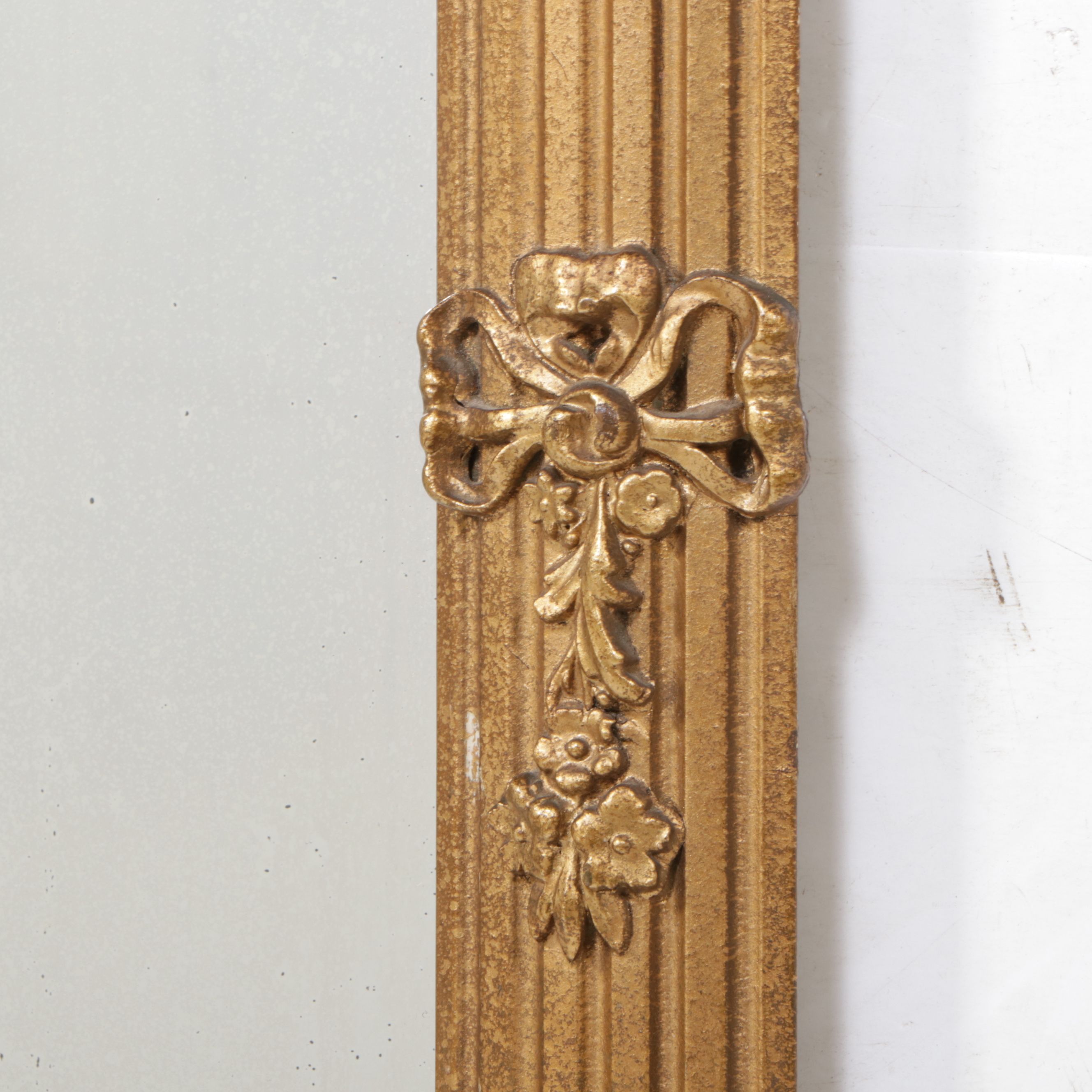 French Rococo Style Giltwood and Molded Plaster Tremeau Mirror