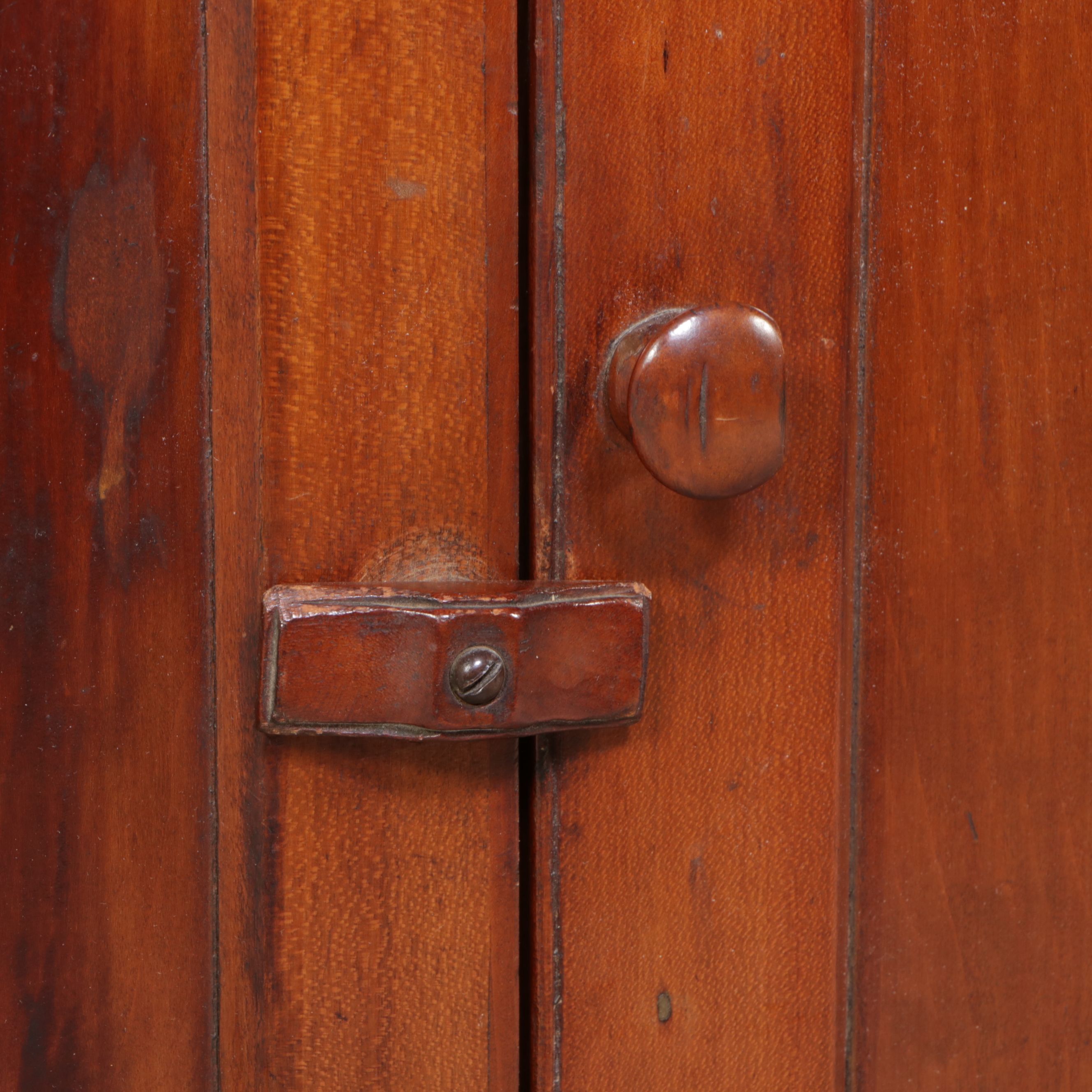 American Primitive Cherry Corner Cabinet, Late 19th to Early 20th Century
