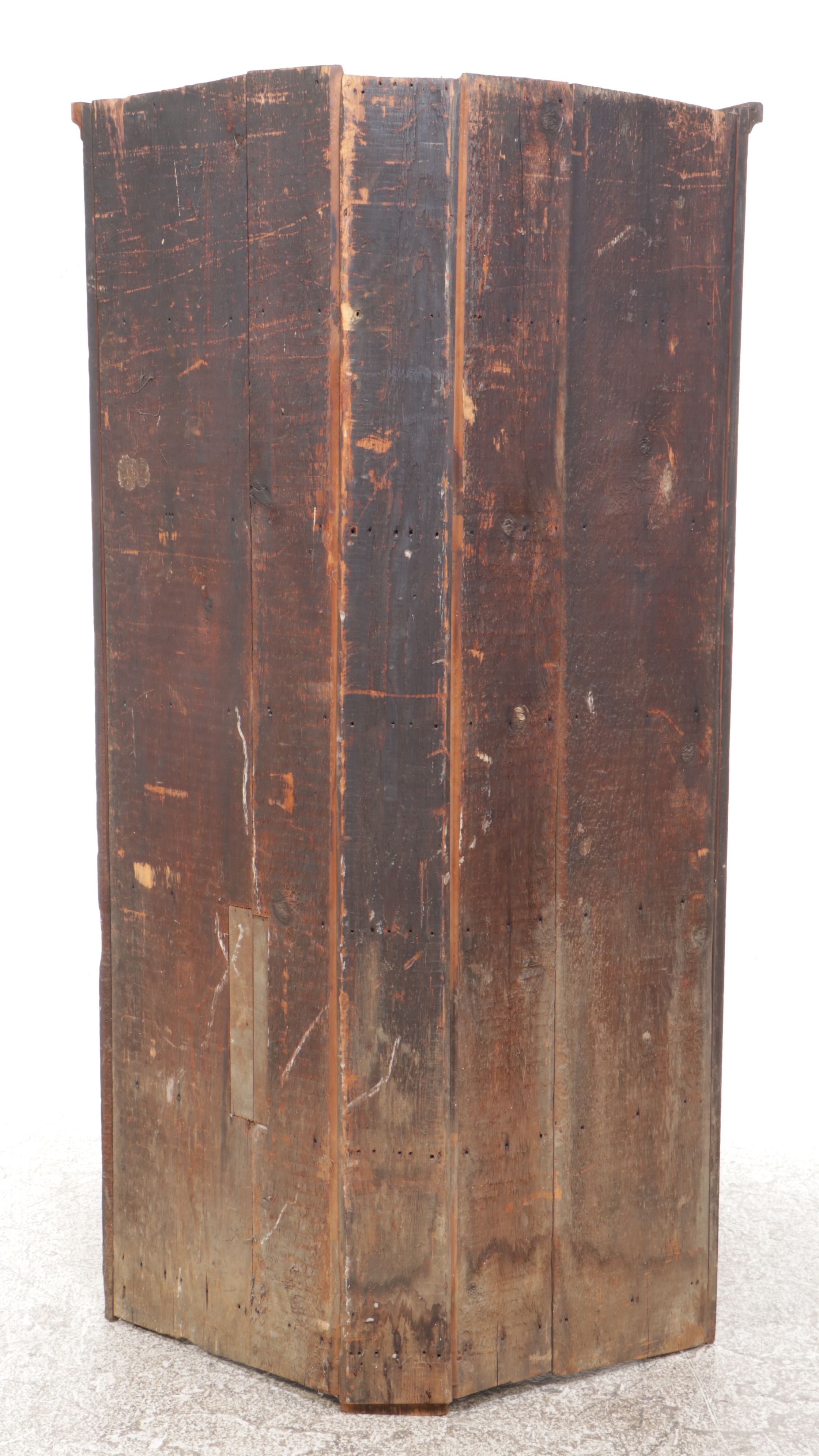 American Primitive Cherry Corner Cabinet, Late 19th to Early 20th Century