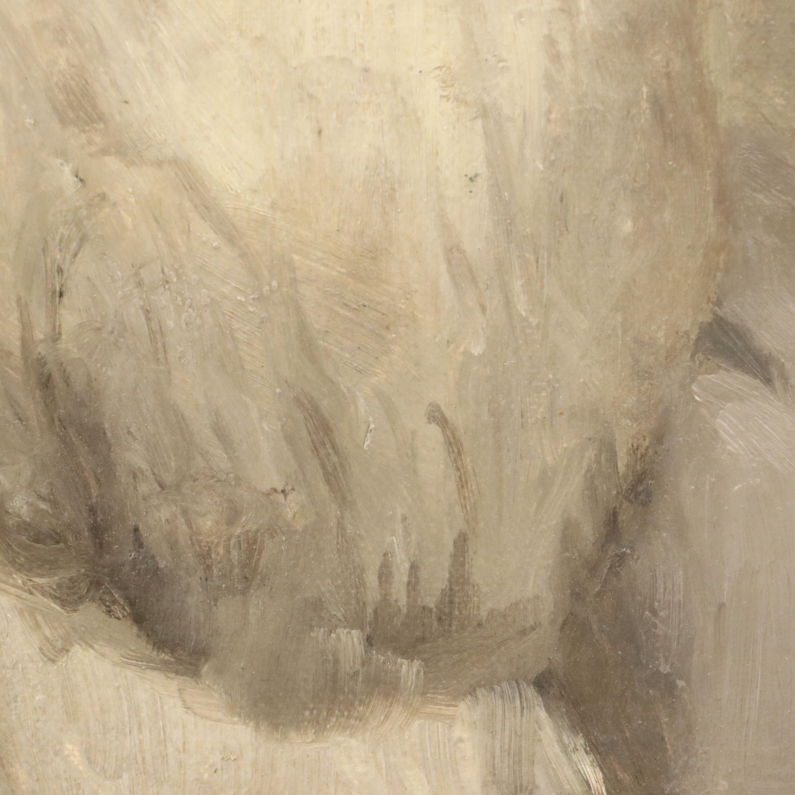 Greyscale Portrait Oil Painting of a Namdhari Sikh