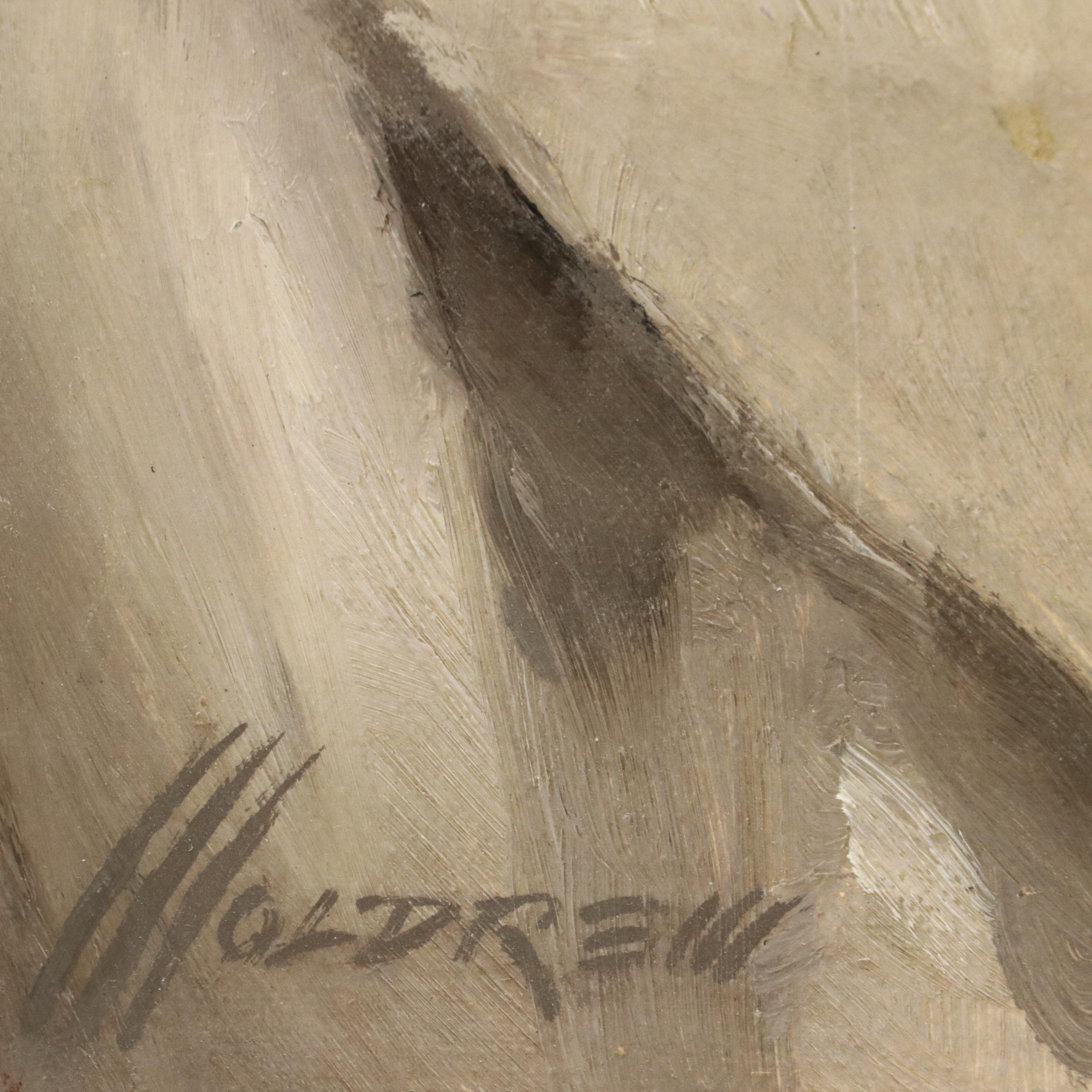 Greyscale Portrait Oil Painting of a Namdhari Sikh