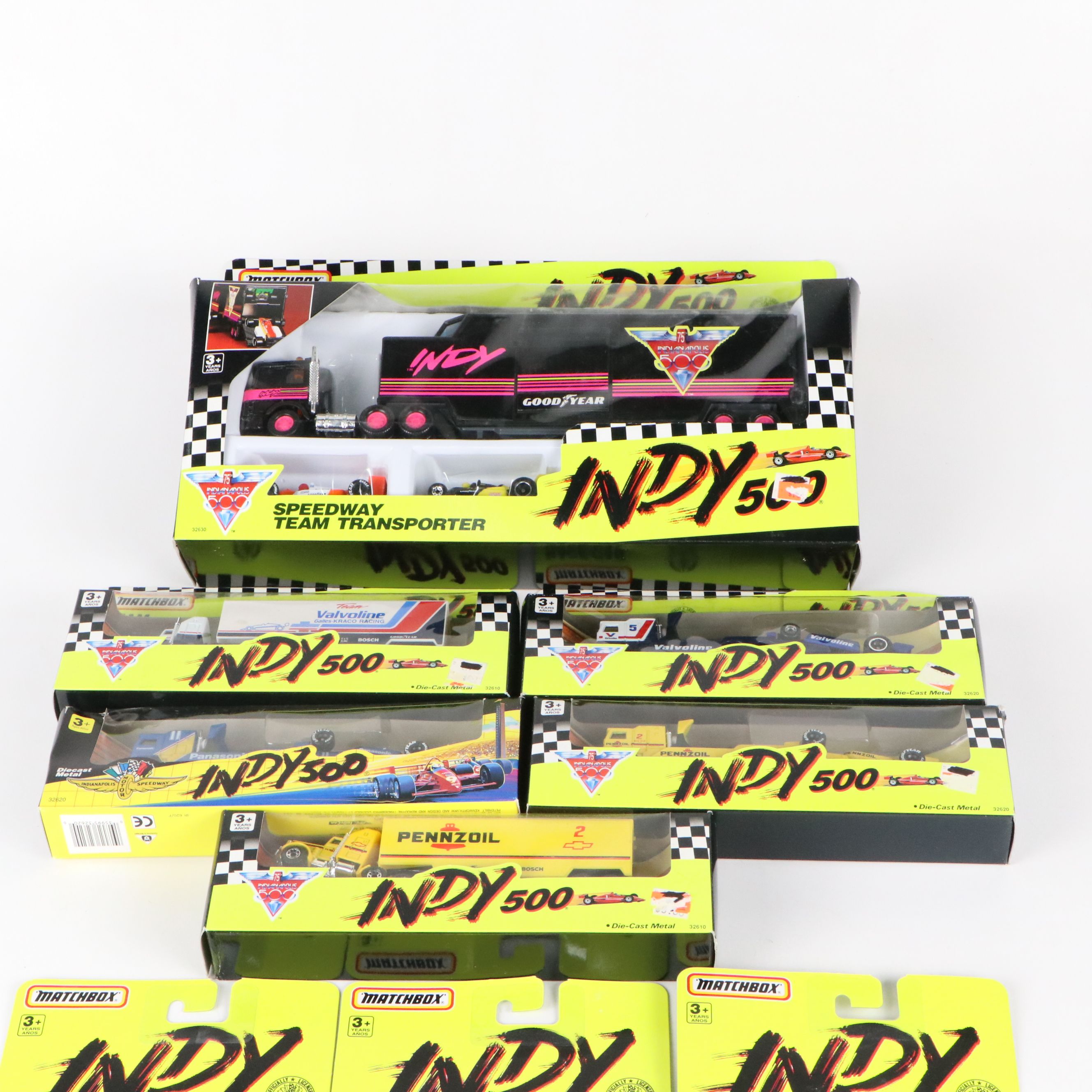 Matchbox "Speedway Team Transporter" and More Indy 500 Toy Cars, 1990