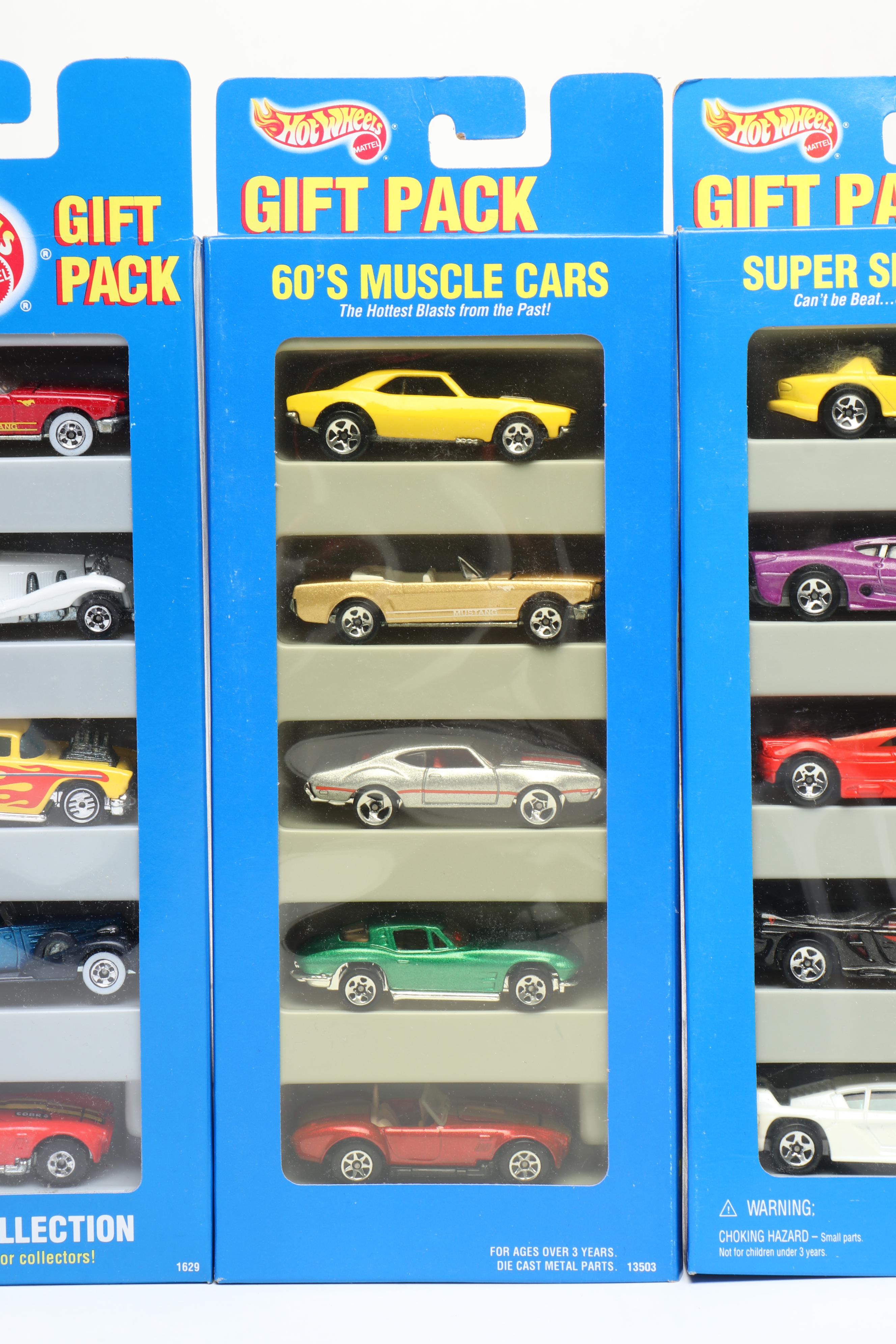 Hot Wheels "60's Muscle Cars," "Super Show Cars" and More Toy Car Gift Packs