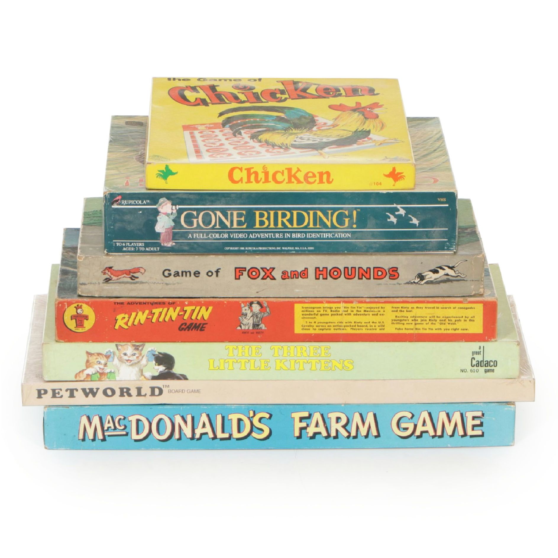 "Gone Birding", "Chicken", and More Themed Board Games, Mid to Late 20th Century