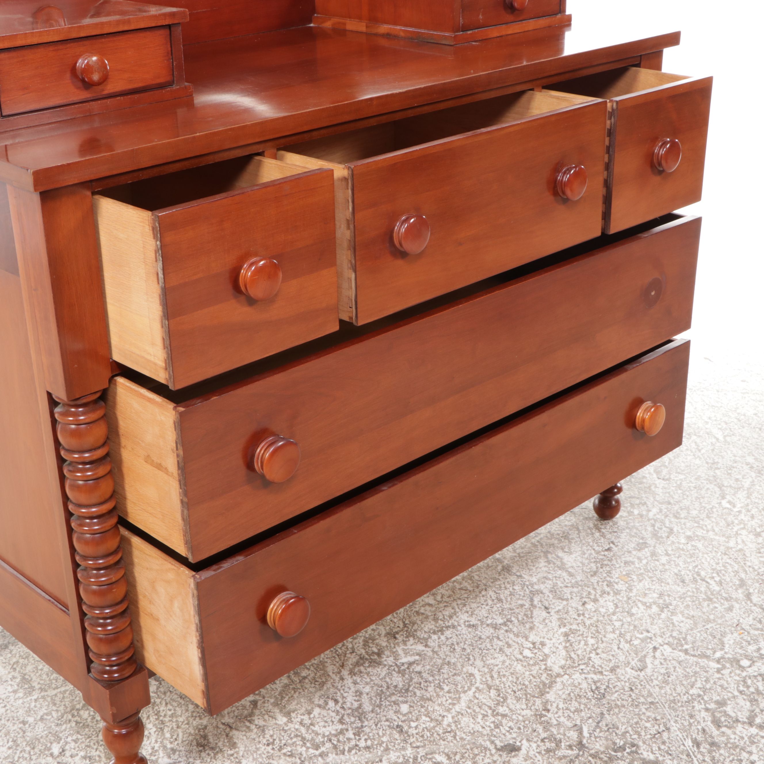 Davis Cabinet Co. Empire Style Cherry Dresser