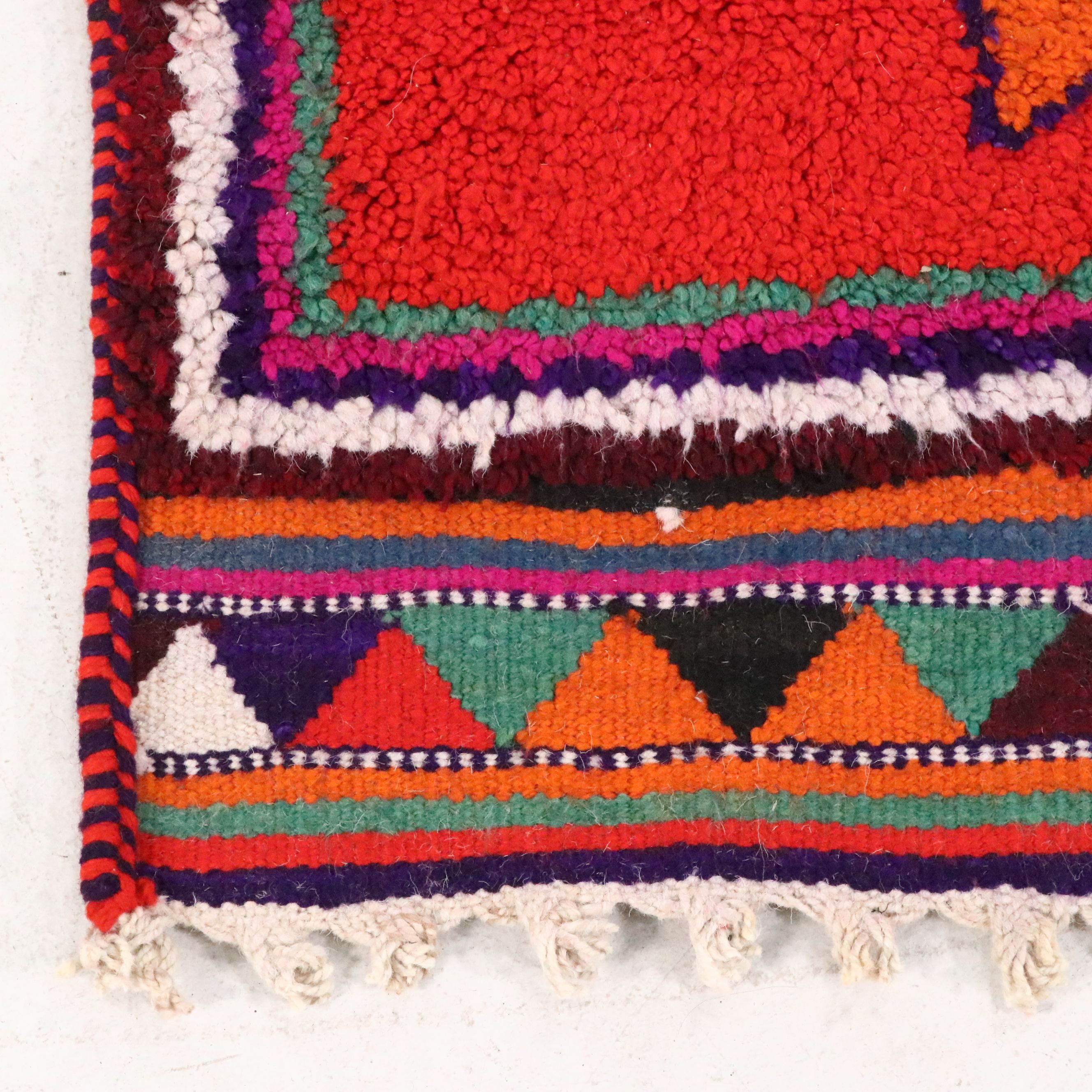 3'7 x 12'6 Hand-Knotted Moroccan Berber Long Rug