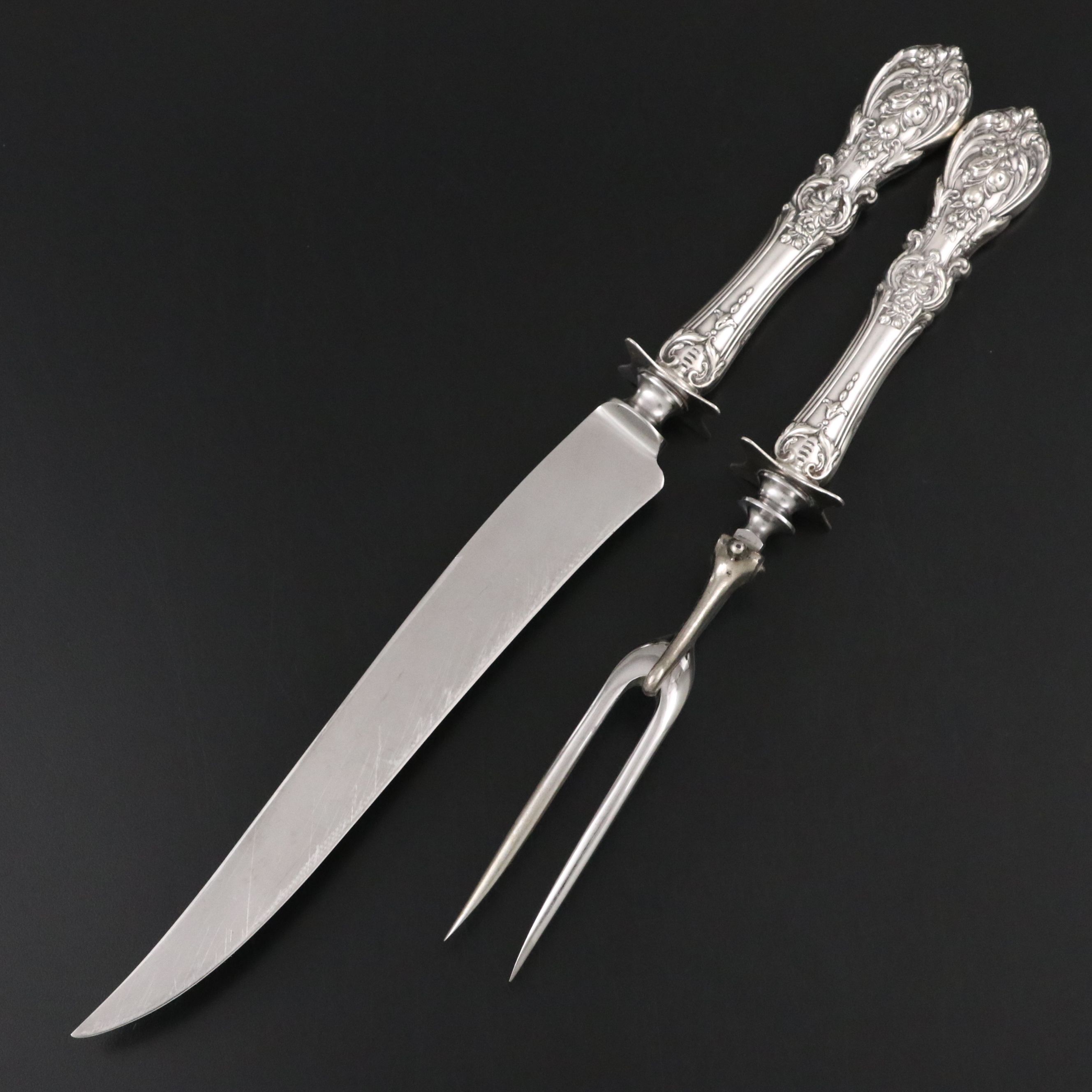 Reed & Barton Sterling Silver Handled Carving Set
