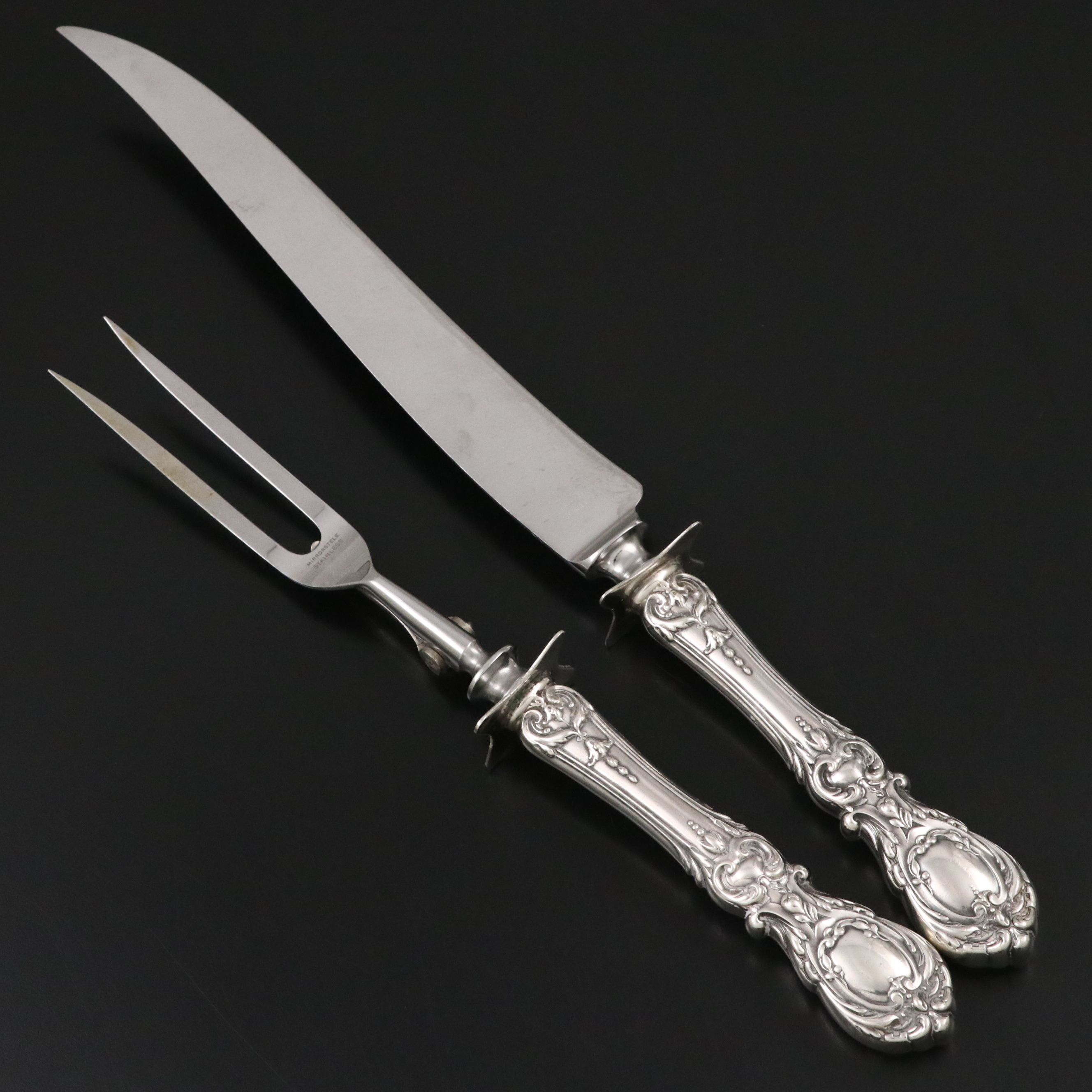 Reed & Barton Sterling Silver Handled Carving Set