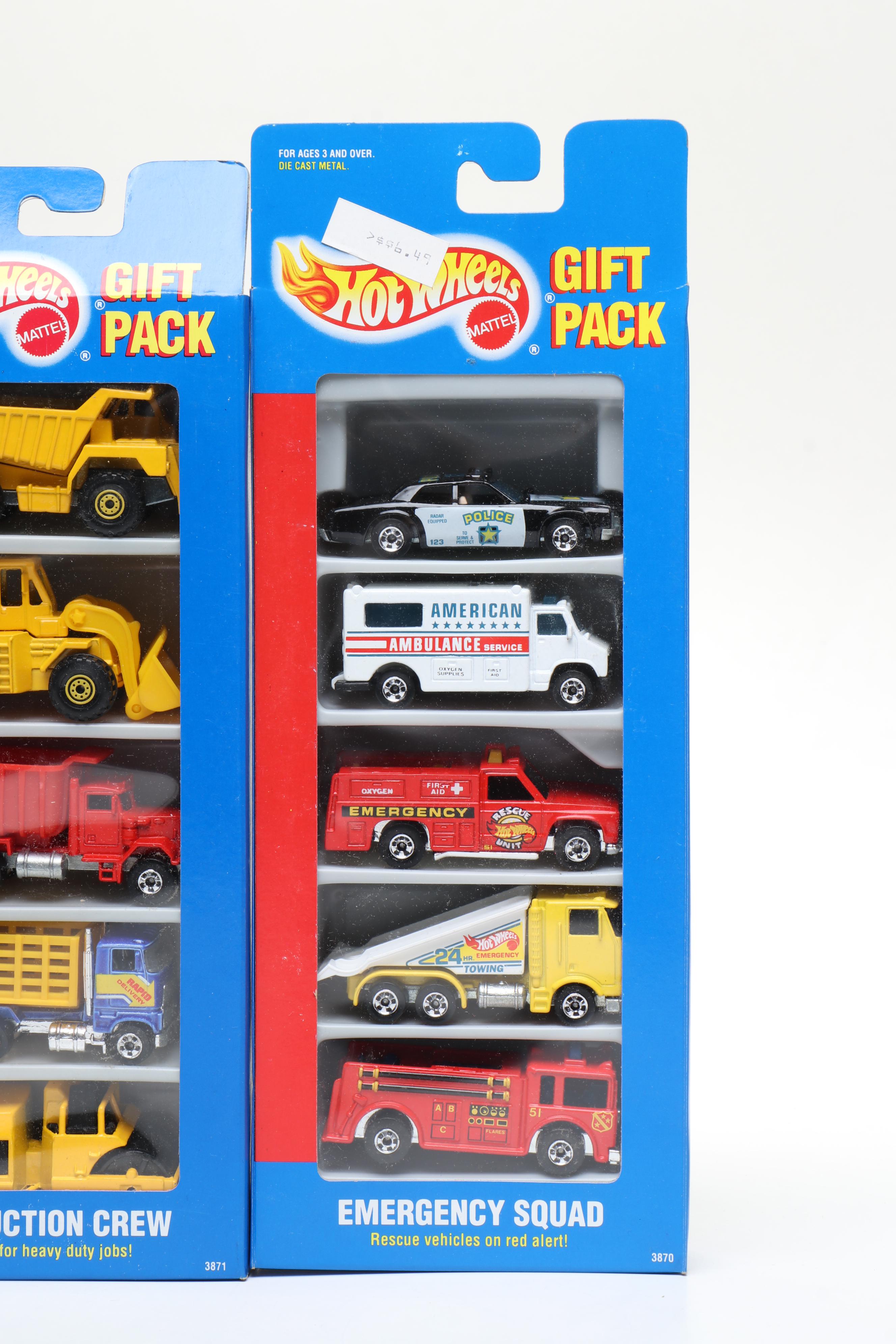 Hot Wheels "Baywatch," "Emergency Squad" and More Toy Car Gift Packs, 1991