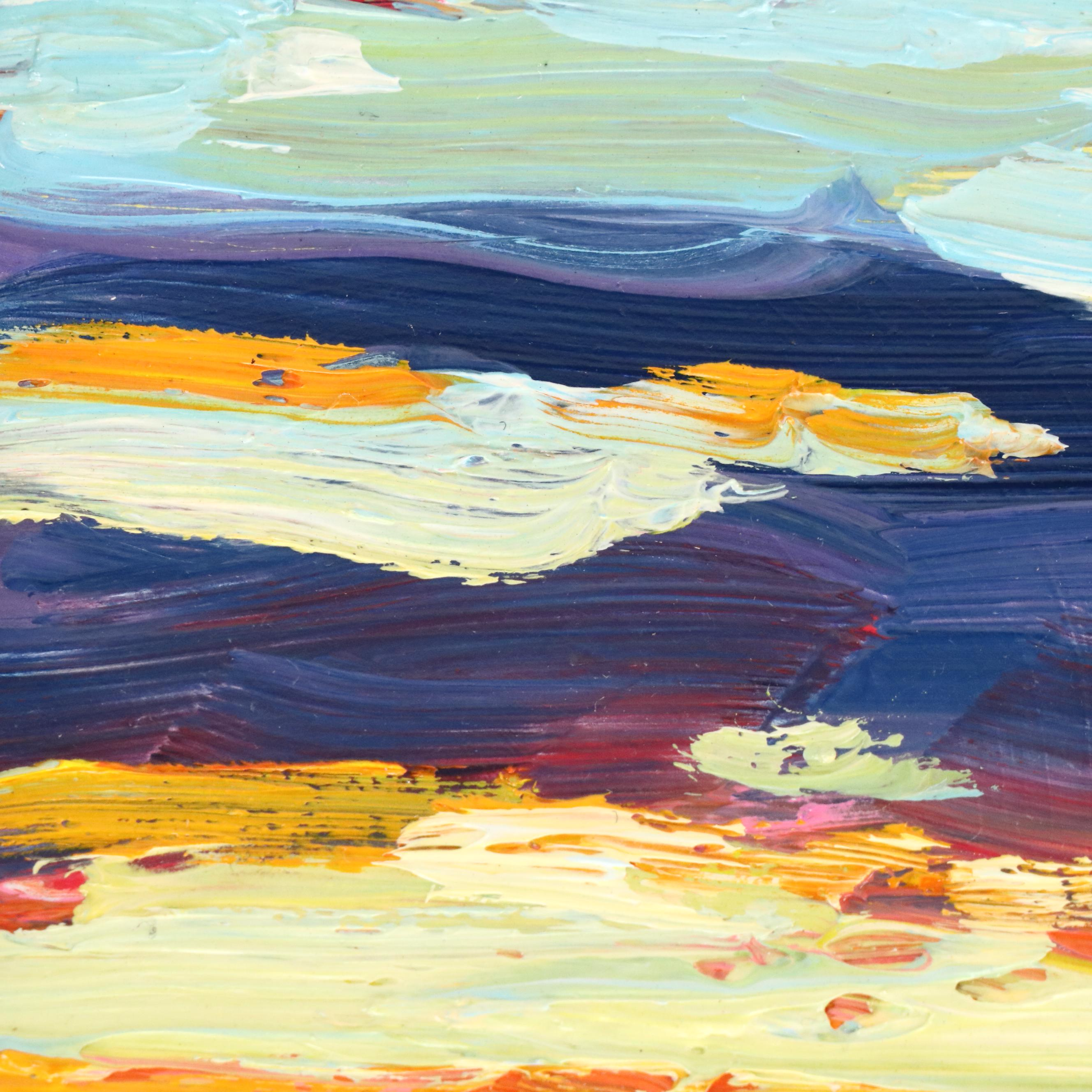 William Hawkins Sunset Seascape Oil Painting, 21st Century