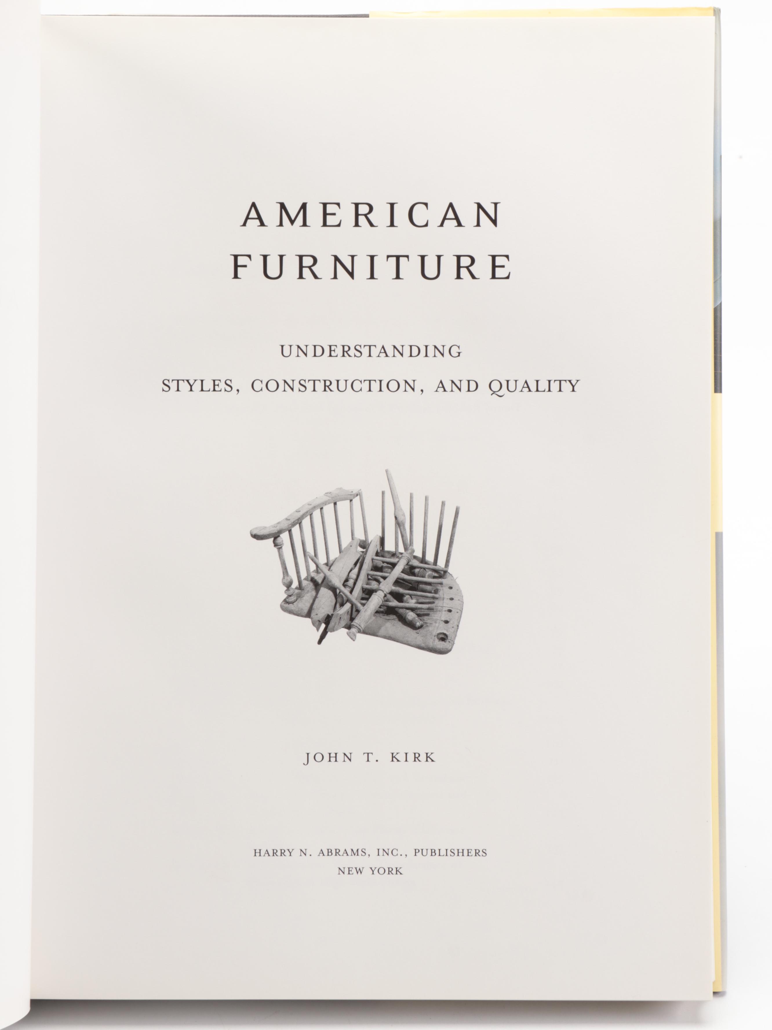 "The Encyclopedia of Furniture" and Other British and American Furniture Books