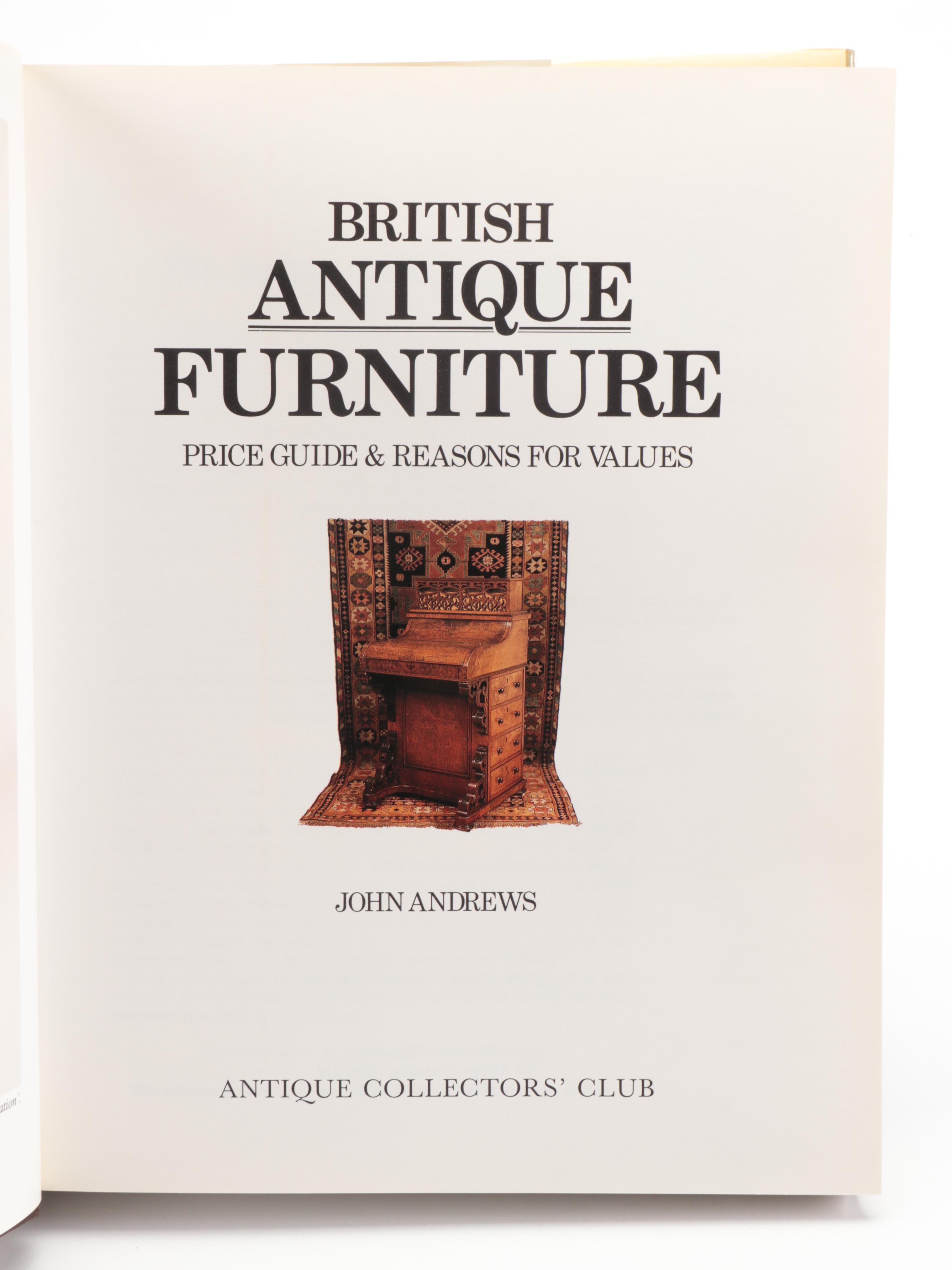 "The Encyclopedia of Furniture" and Other British and American Furniture Books