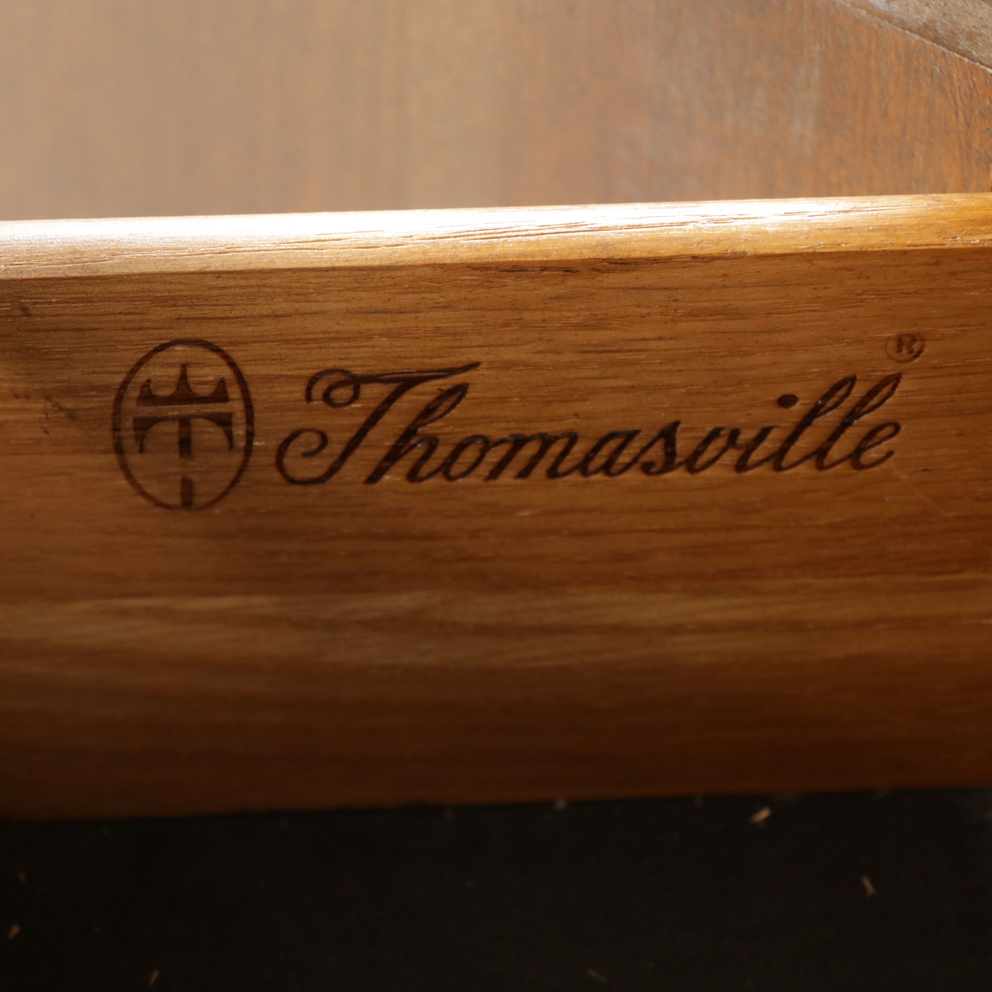 Thomasville Walnut China Cabinet, Late 20th Century