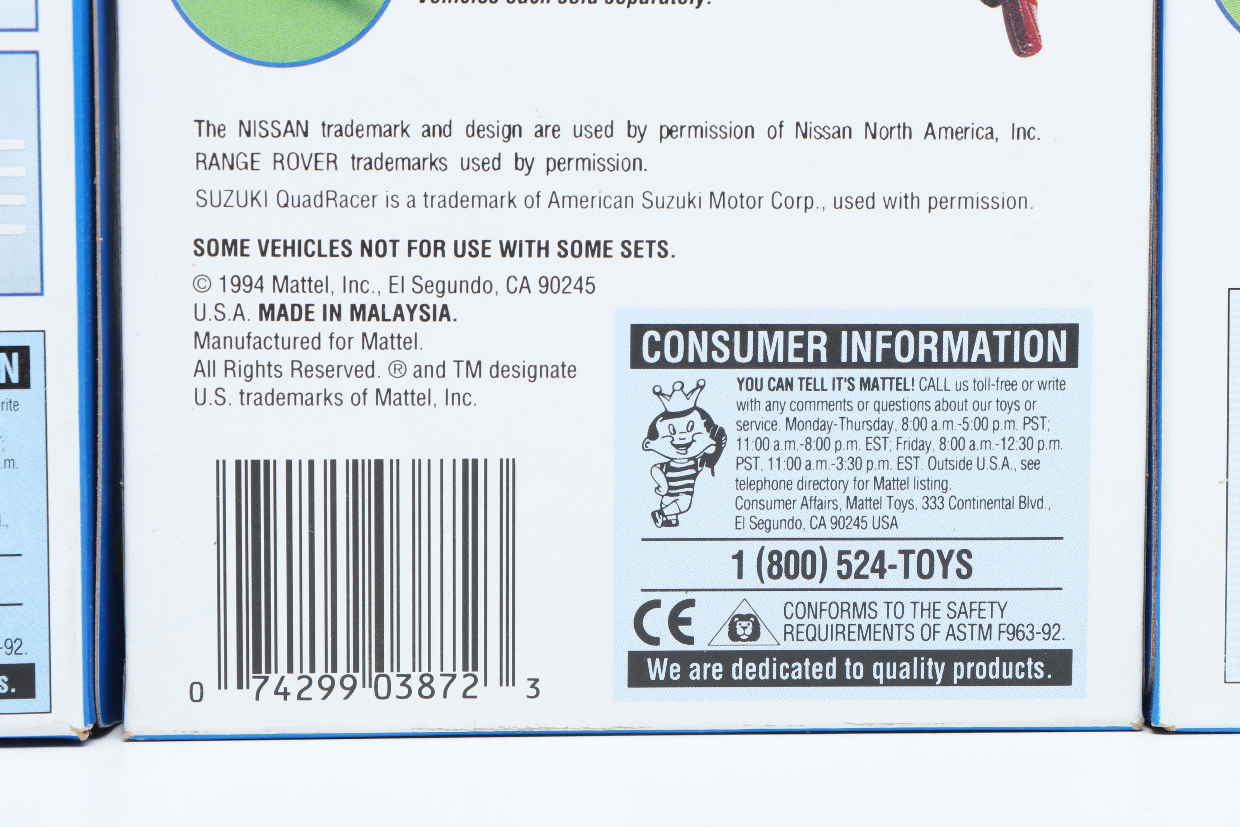 Hot Wheels "Off Road Explorers," "Ford" and More Toy Car Gift Packs, 1990s