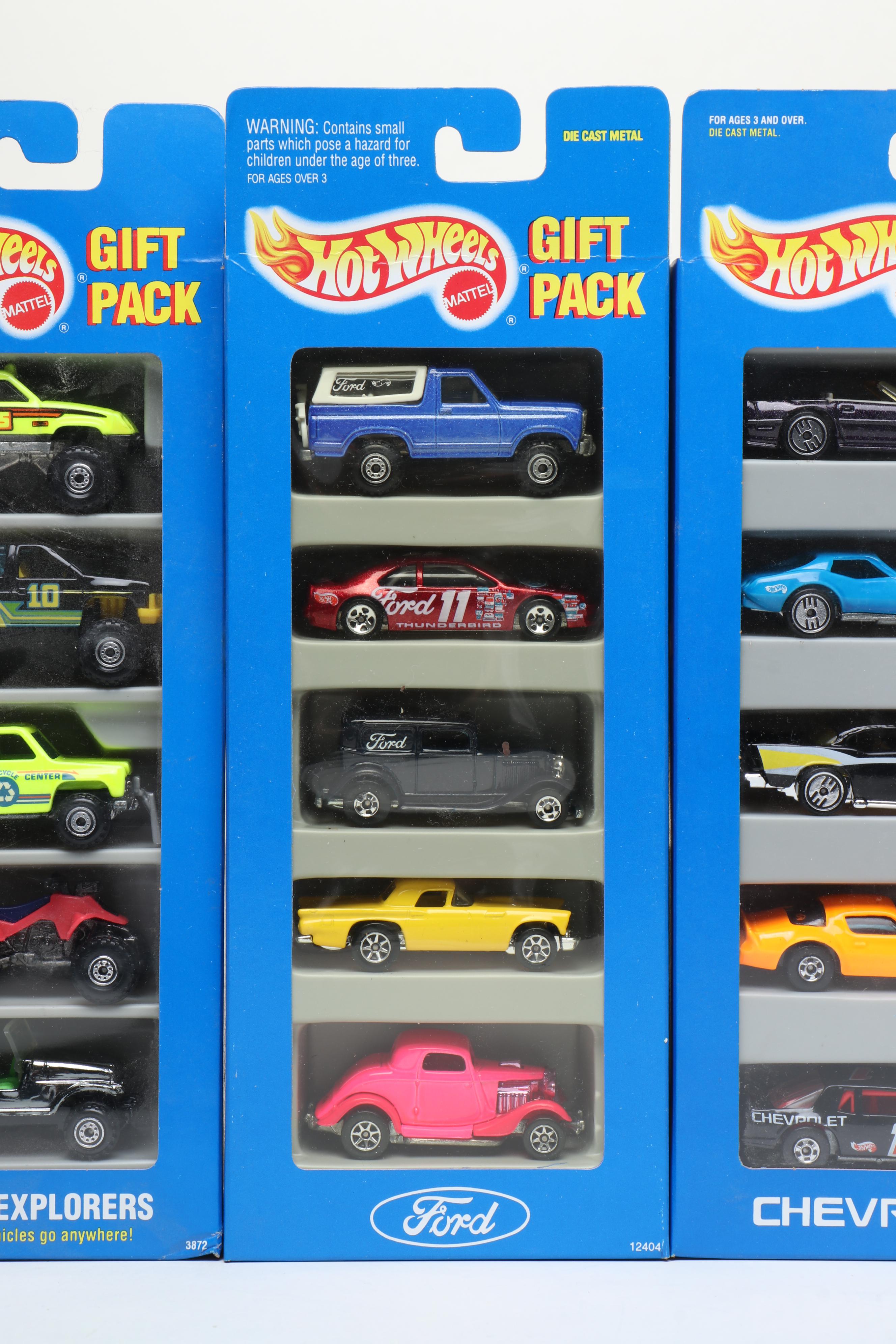 Hot Wheels "Off Road Explorers," "Ford" and More Toy Car Gift Packs, 1990s